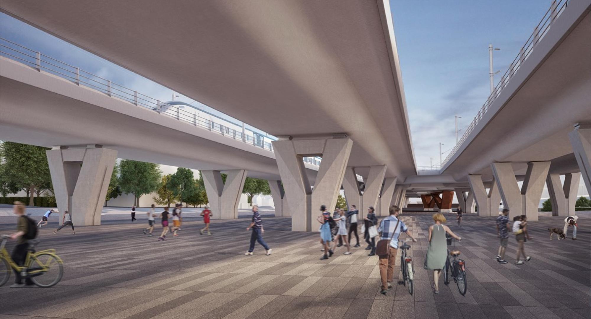 Image of the potential viaduct via HS2 