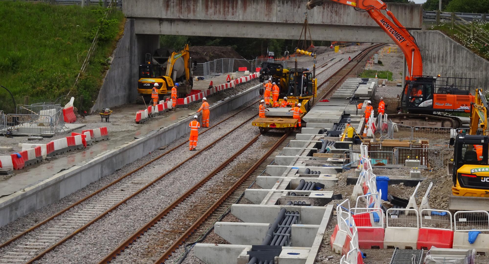 Inverness Airport platform works, via Network Rail 