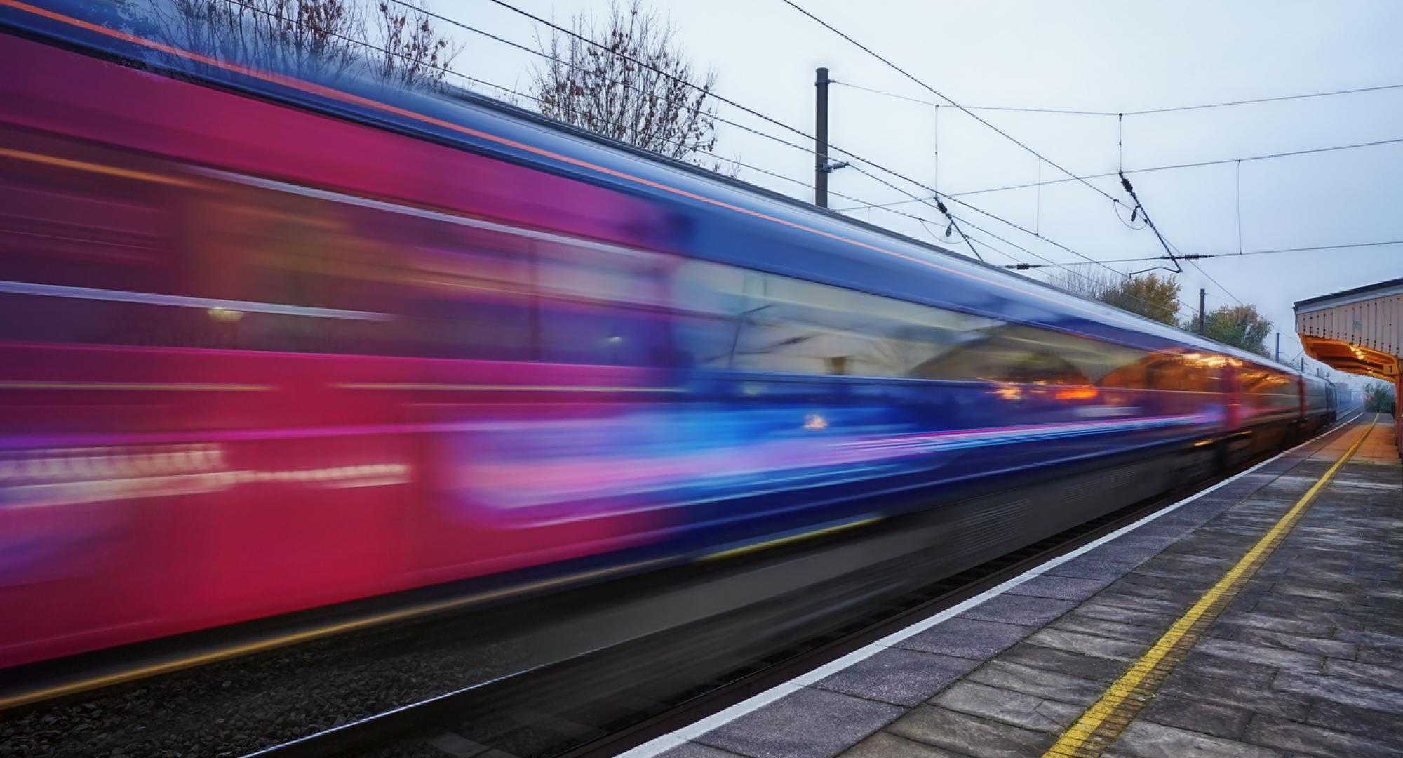 Blurred train passage 