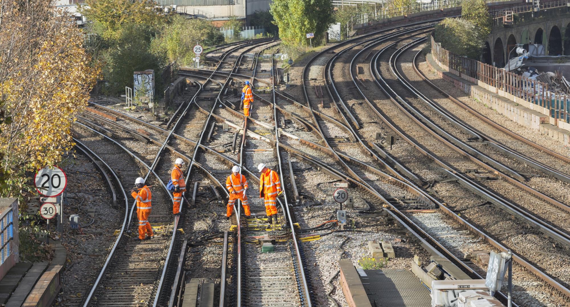 Track maintenance work, via Istock 