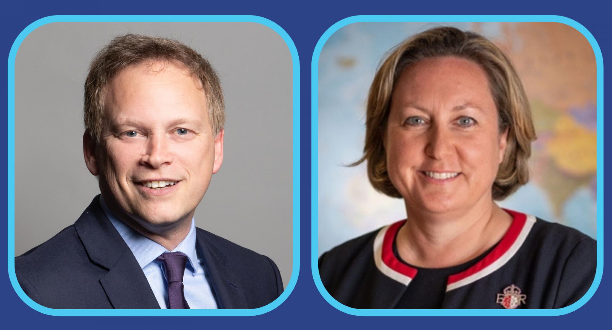 Grant Shapps and  Anne-Marie Trevelyan