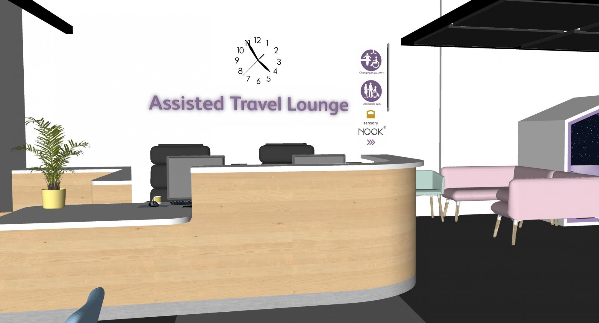 Assisted Lounge CGI composite, via Network Rail