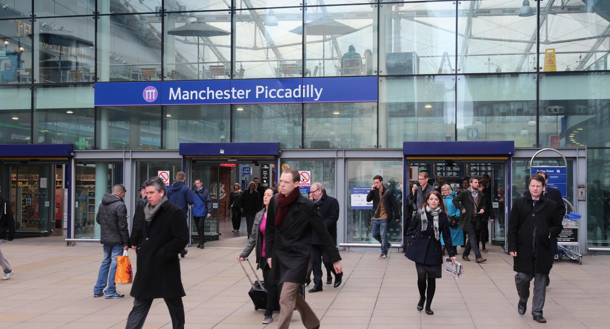 Manchester Piccadilly entrance, via Istock 