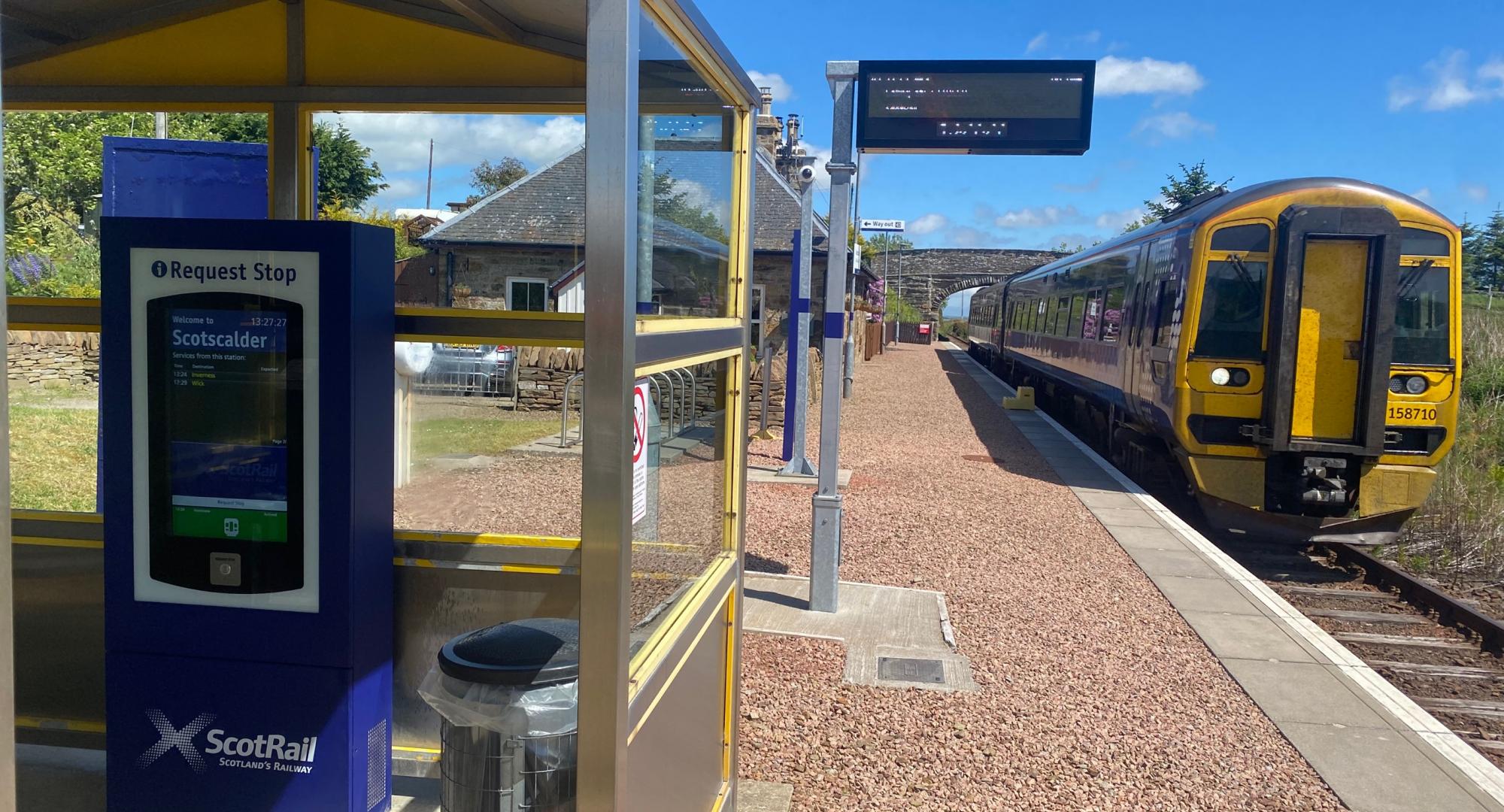 Scotscalder request-stop kiosk, via Network Rail 