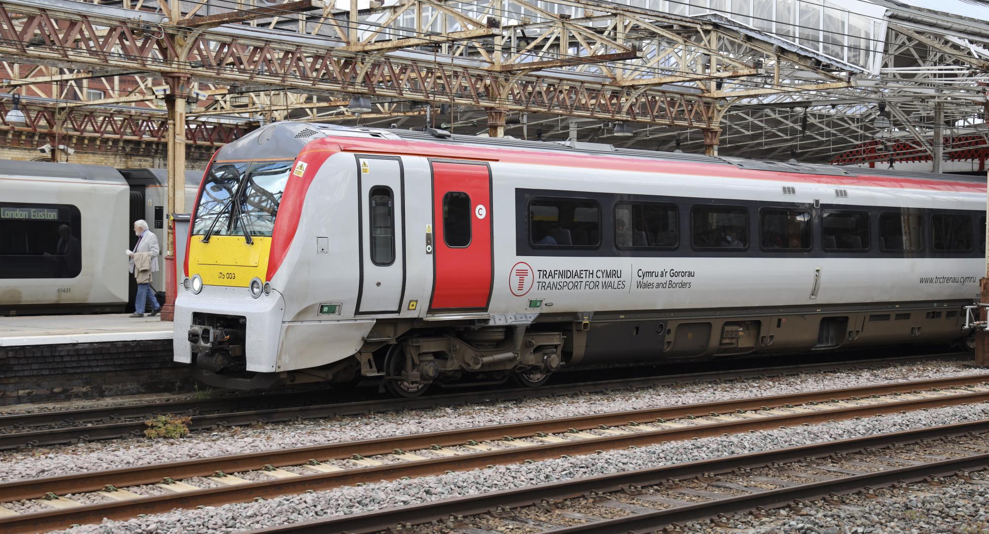 Transport for Wales Passenger Train at Crewe Railway Station