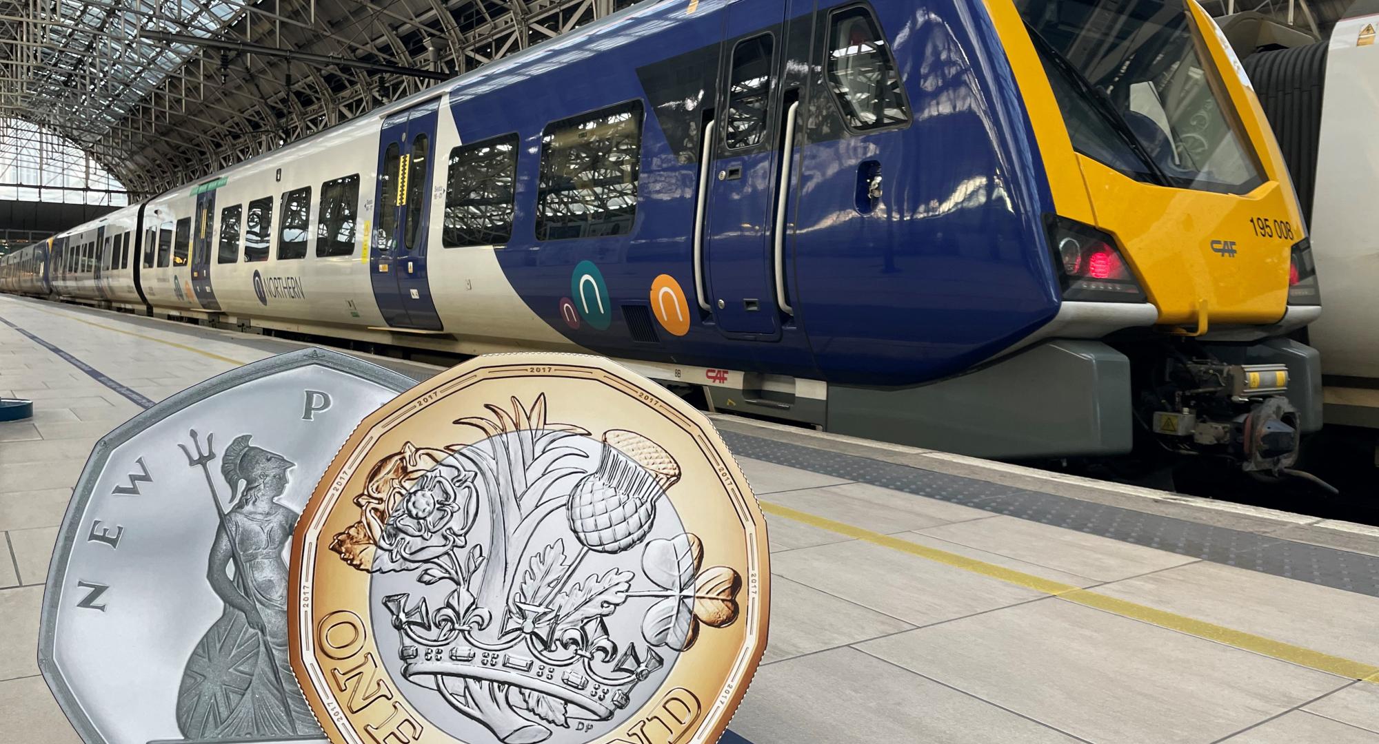 Image shows 50p & £1 coin as part of Northern Flash Sale - January 2023, via Northern 