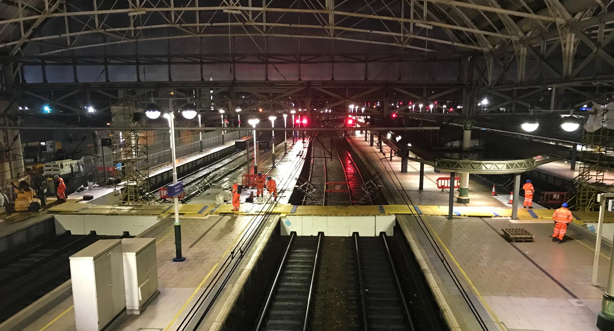 Piccadilly roof repairs, via Network Rail 