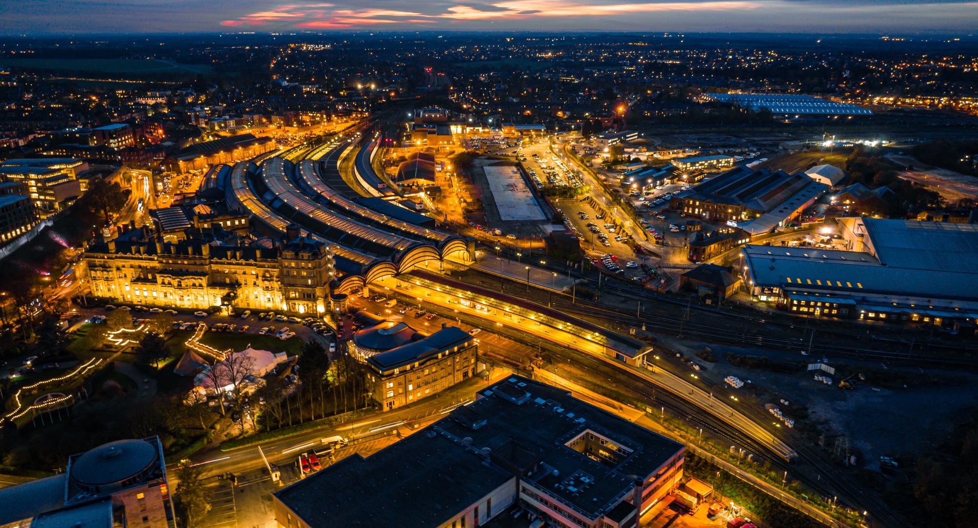 York station at night, via Istock 