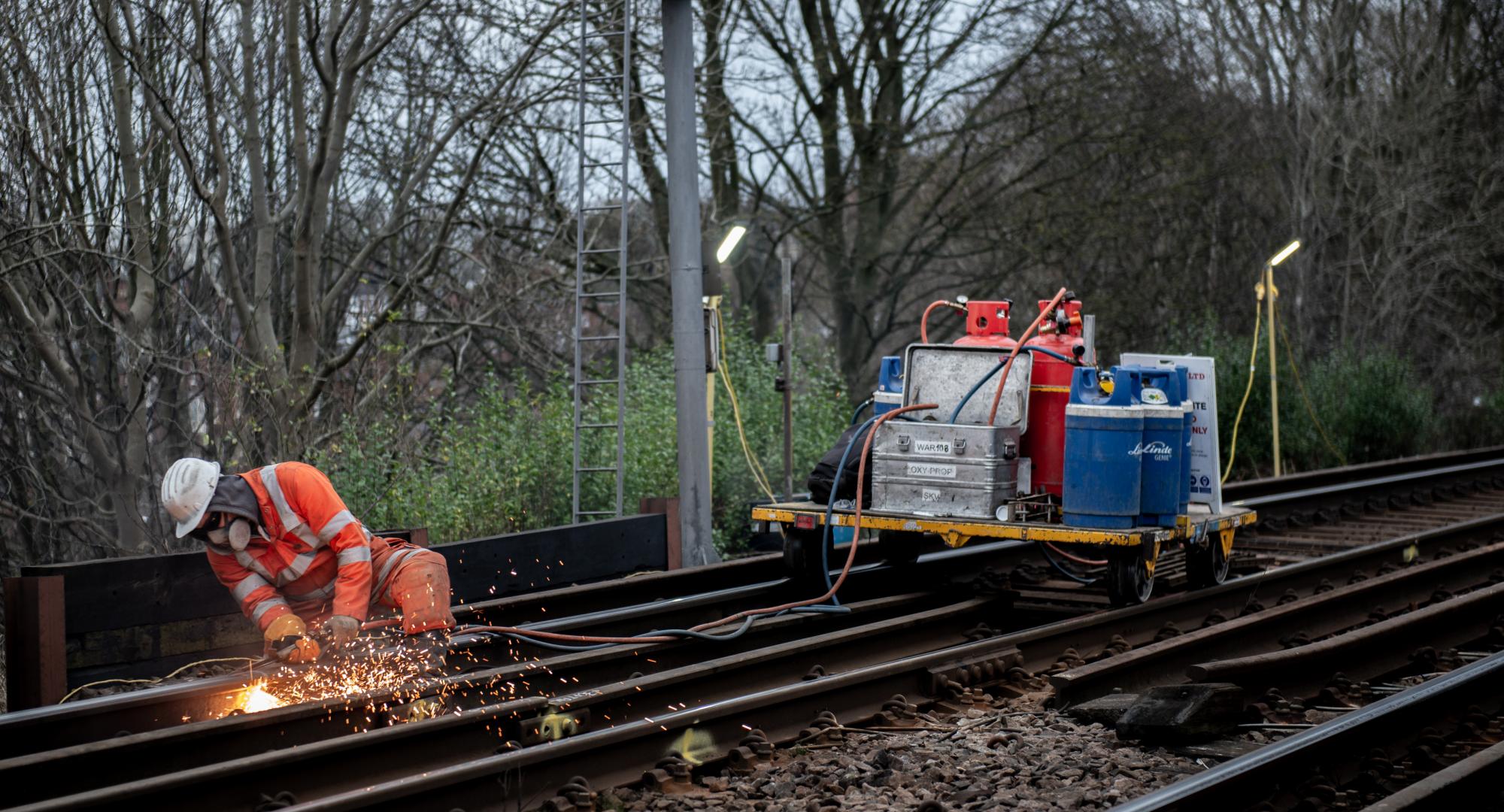 New tracks being installed near Durham station - photo by LNER