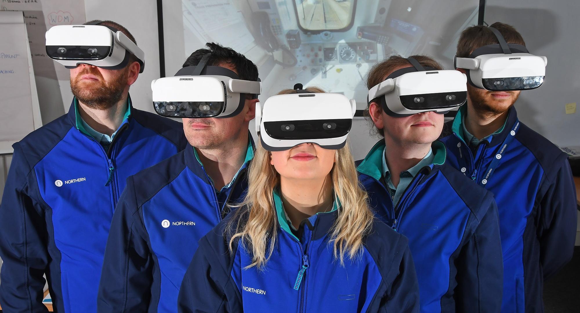 apprentices using VR technology at Northern training academy, via Northern 