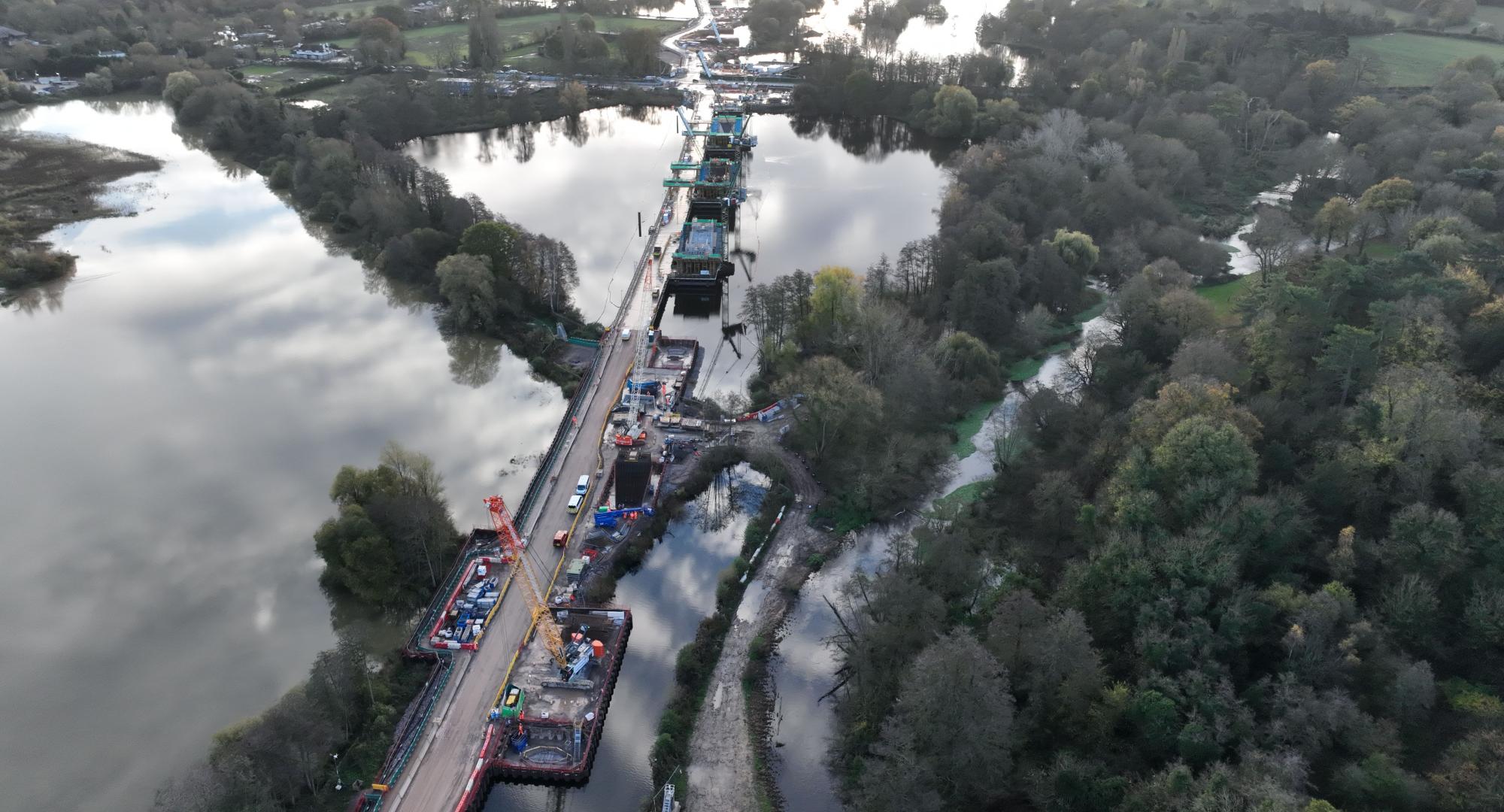 Temporary access bridge, via HS2 