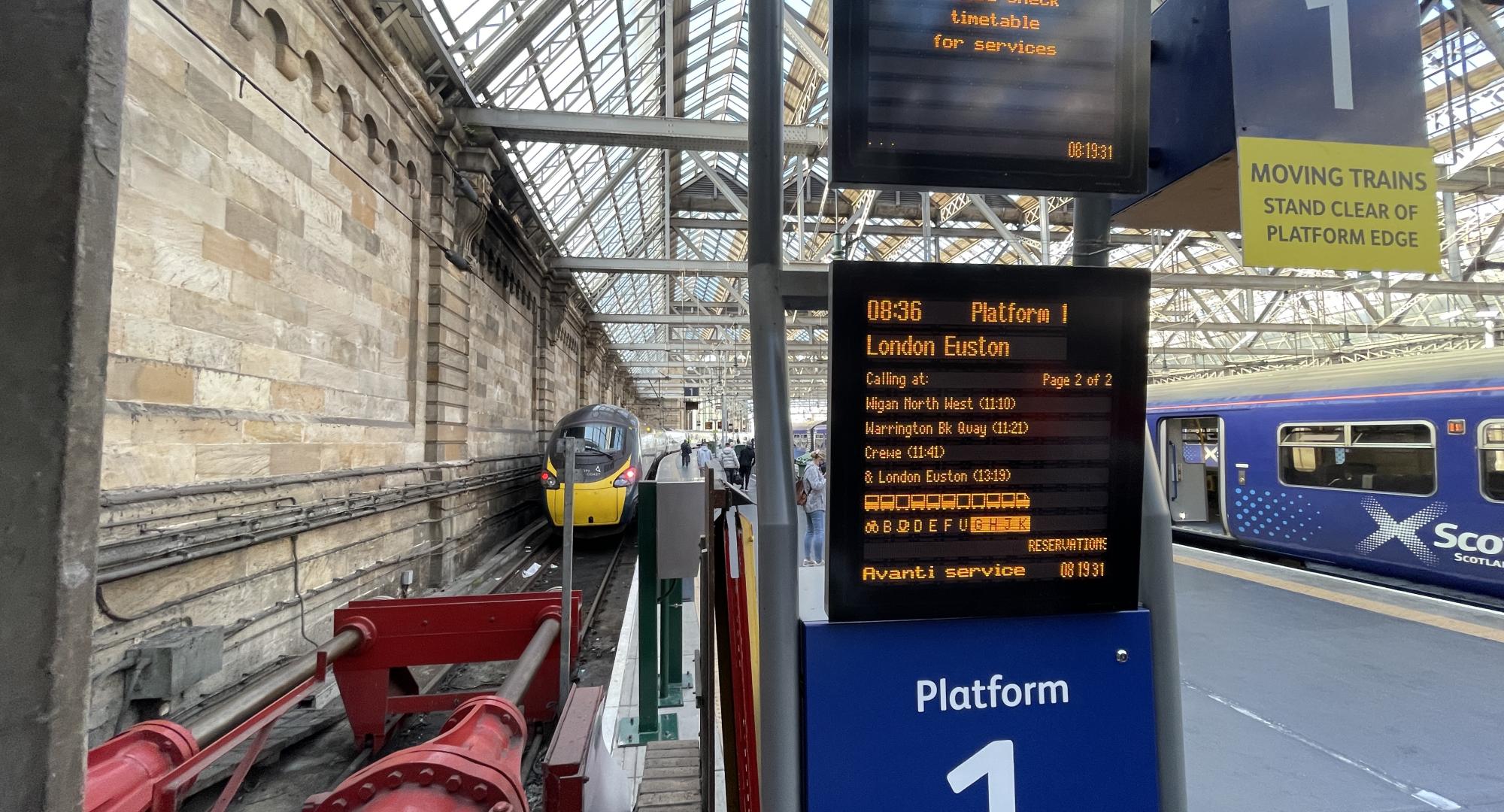 Glasgow Central Platform One, via Network Rail 