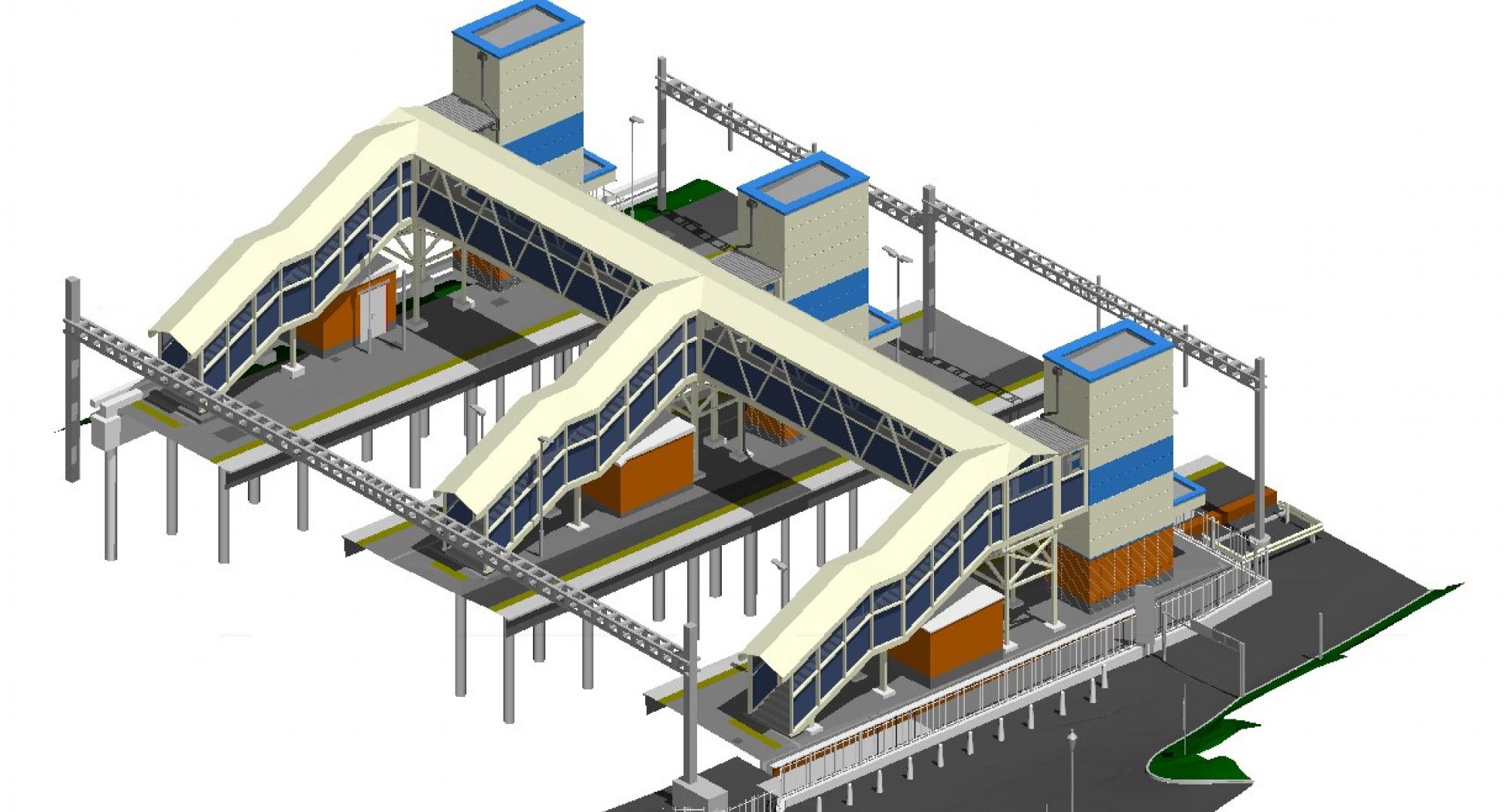 3D modelling of Tilehurst station, via Network Rail 