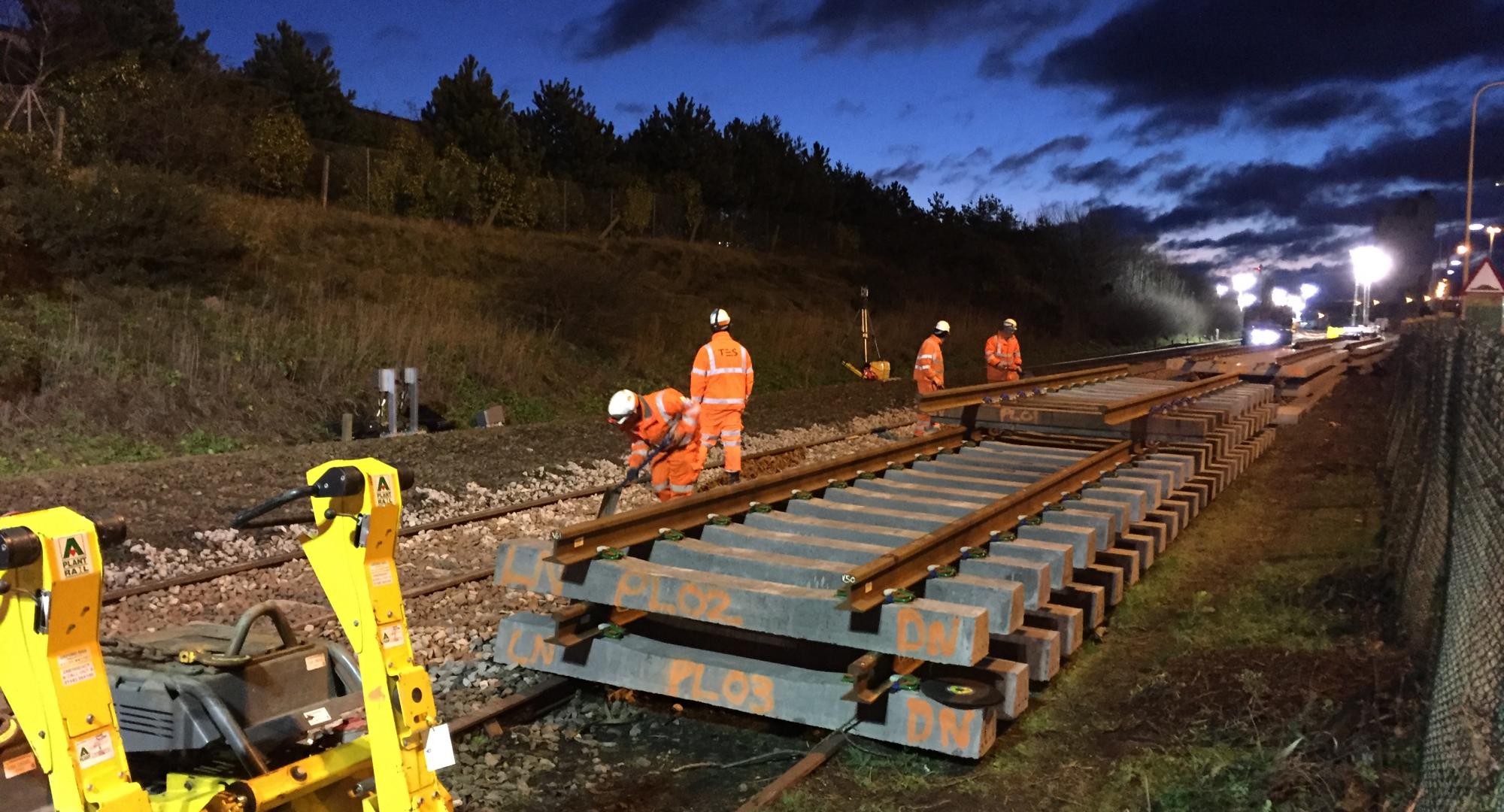 Track replacement work, via Network Rail 