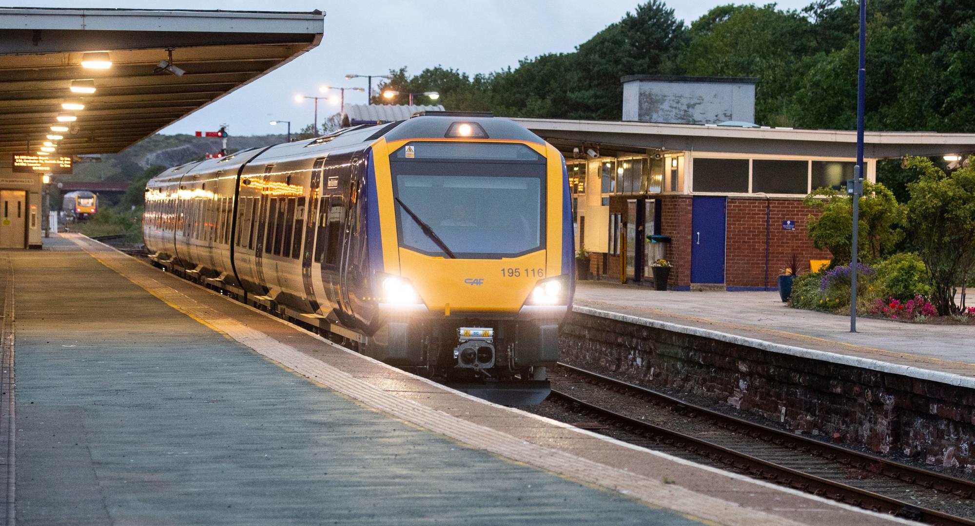 Northern train at night, via Northern 