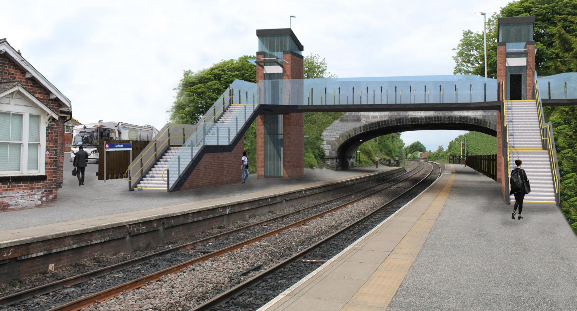 Artist impression of the new beacon bridge at Garforth