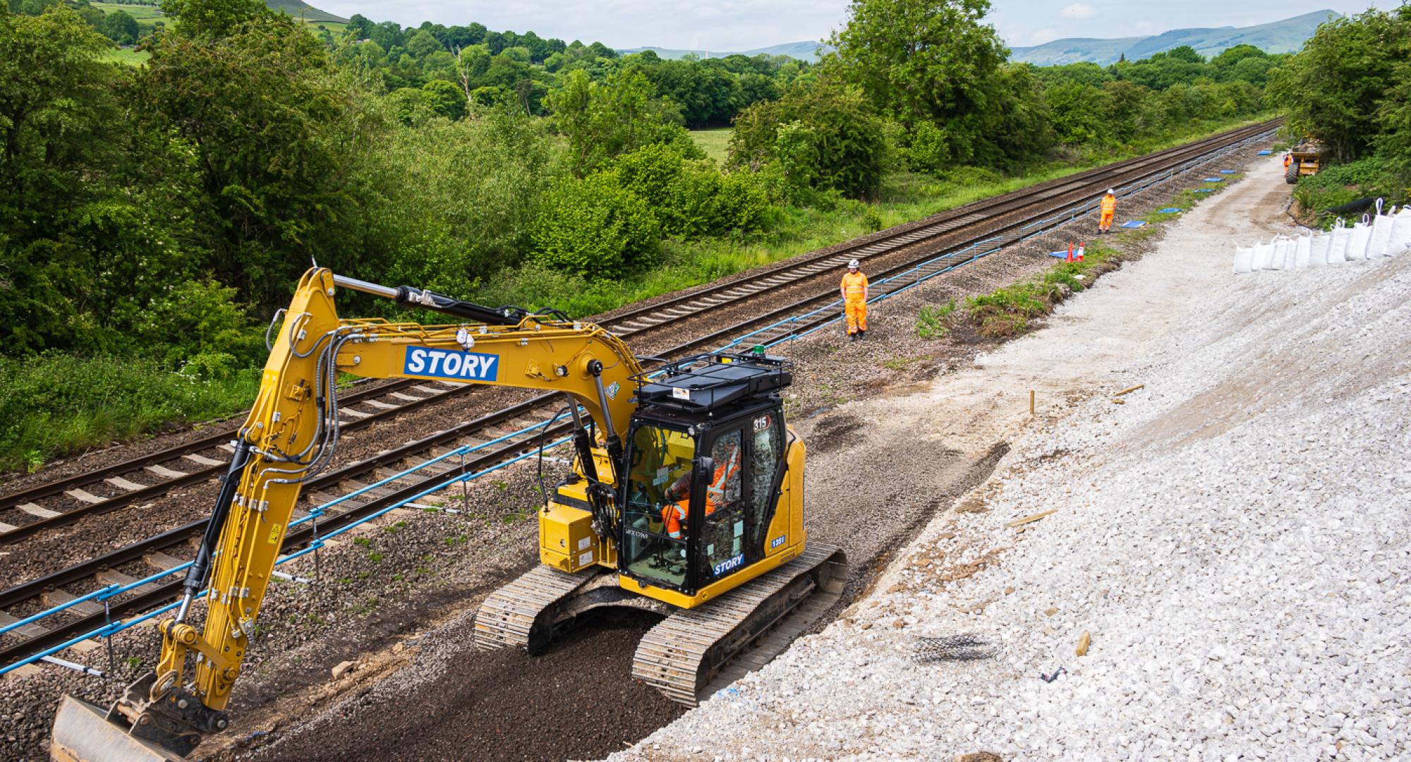 Progress on Hope Valley Upgrade as foundations for new tracks completed at Bamford