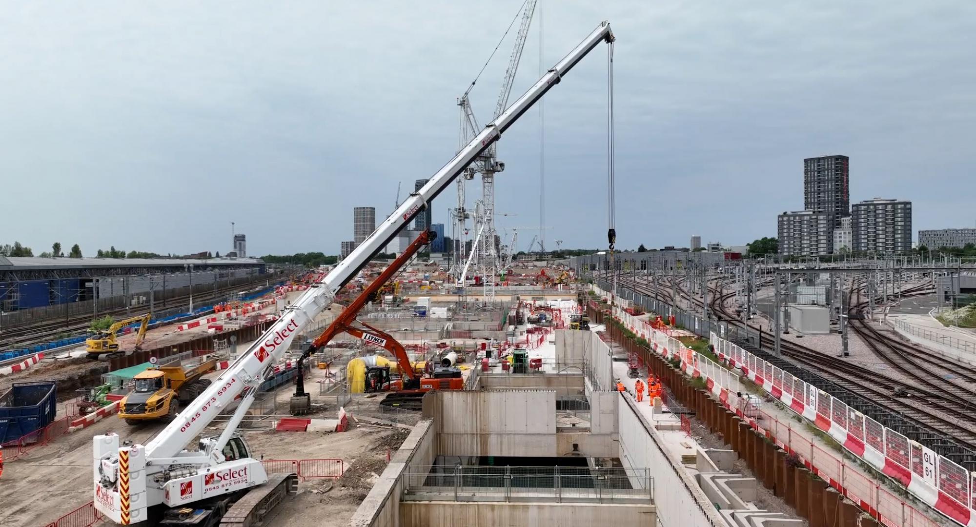 HS2 Super-hub construction continues at pace, as it marks two years of construction