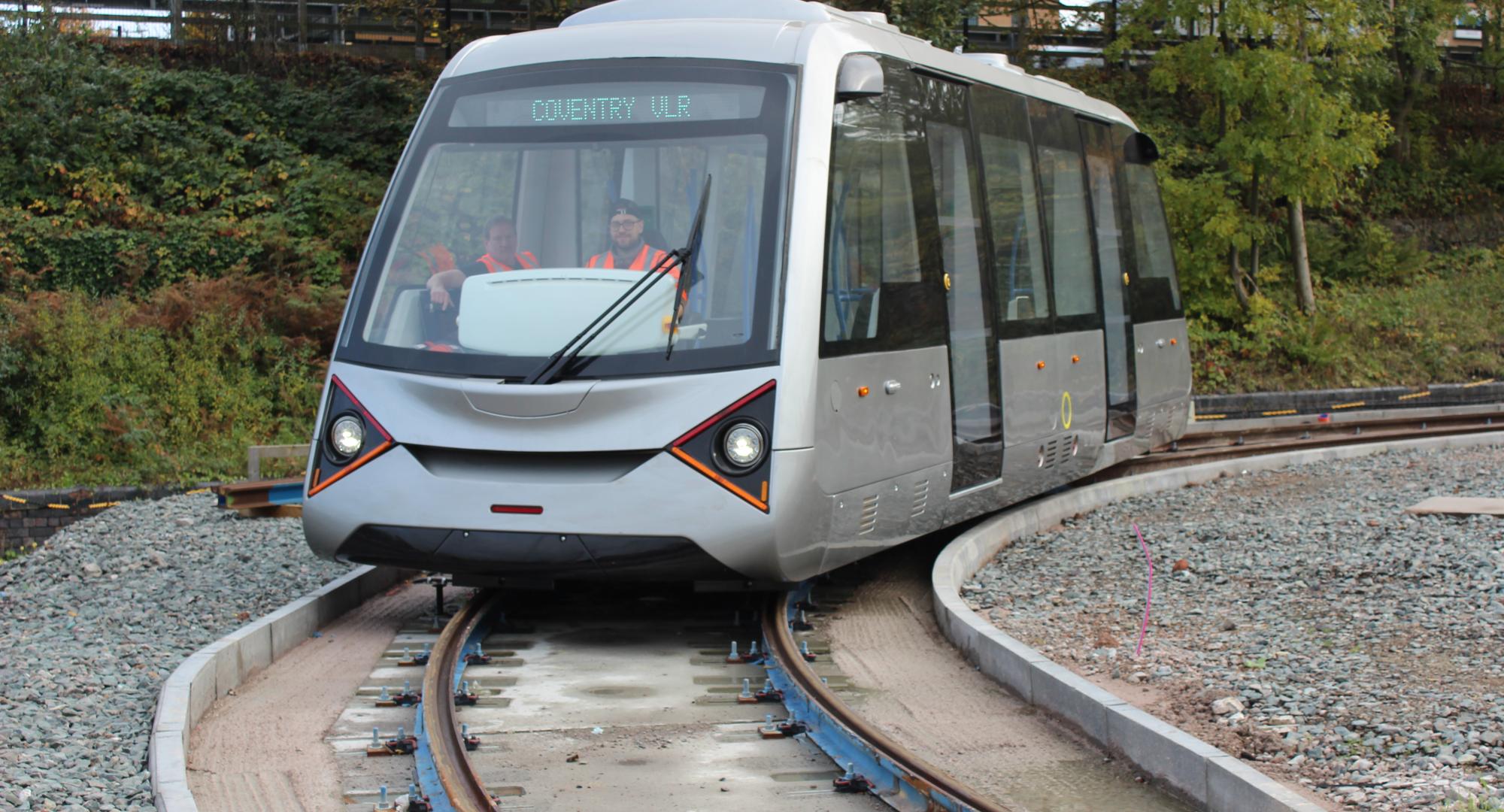 Coventry Very Light Rail vehicle tested on revolutionary track for first time