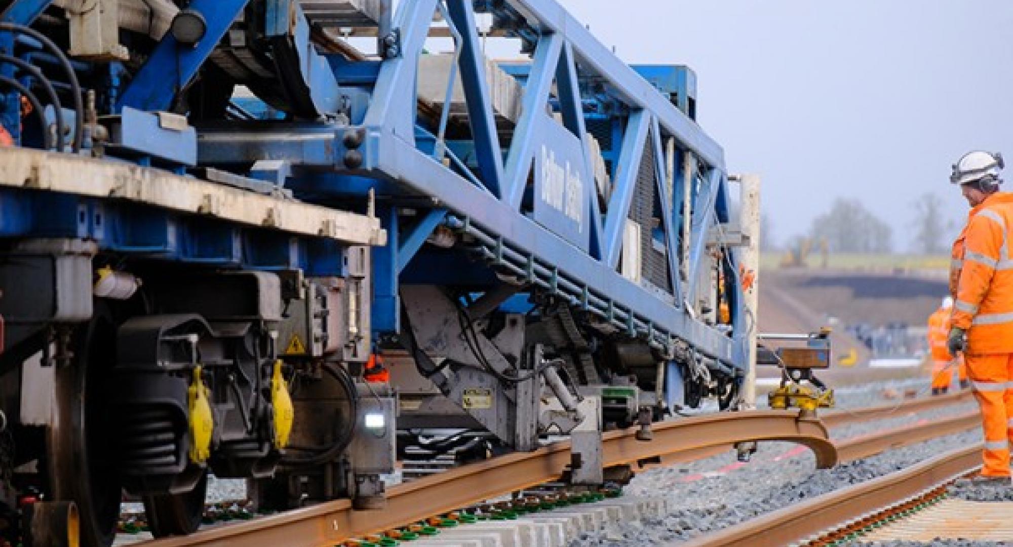 Track laying technology used on East West Rail