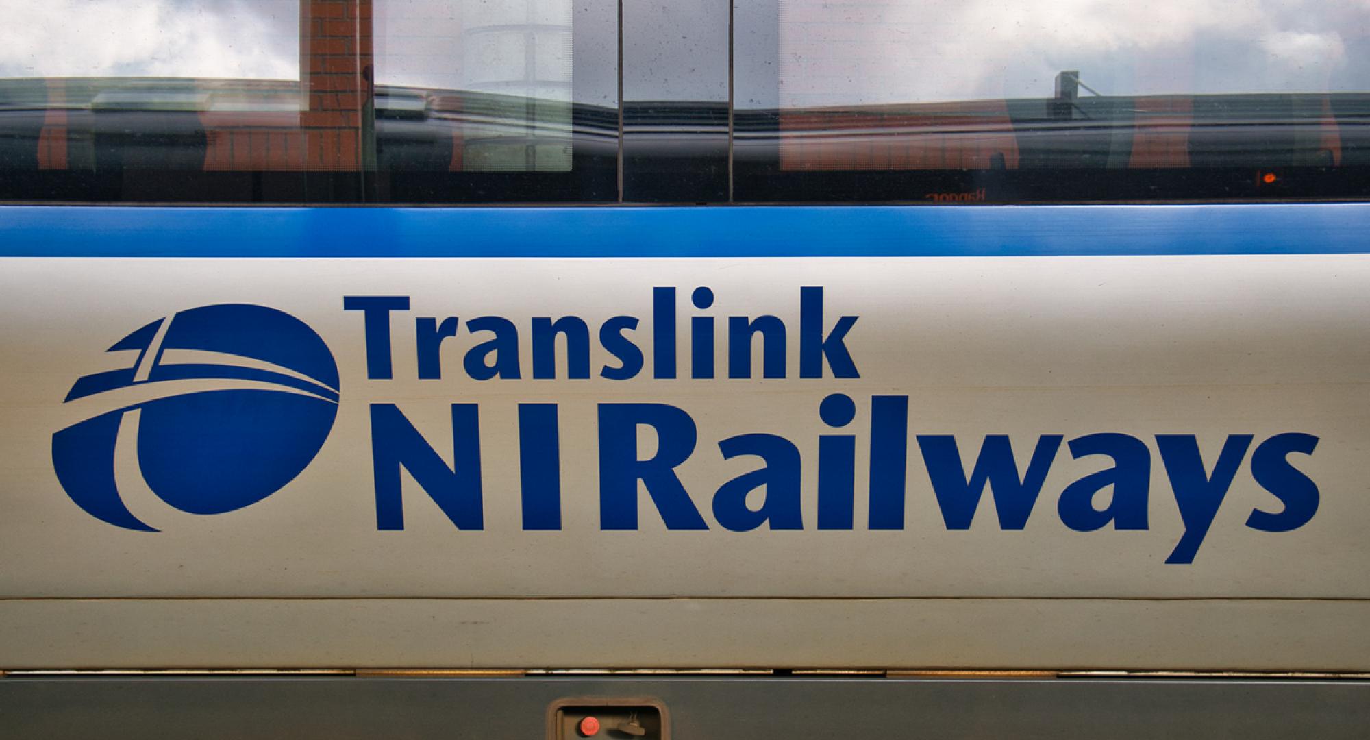 Image of Translink train livery at station