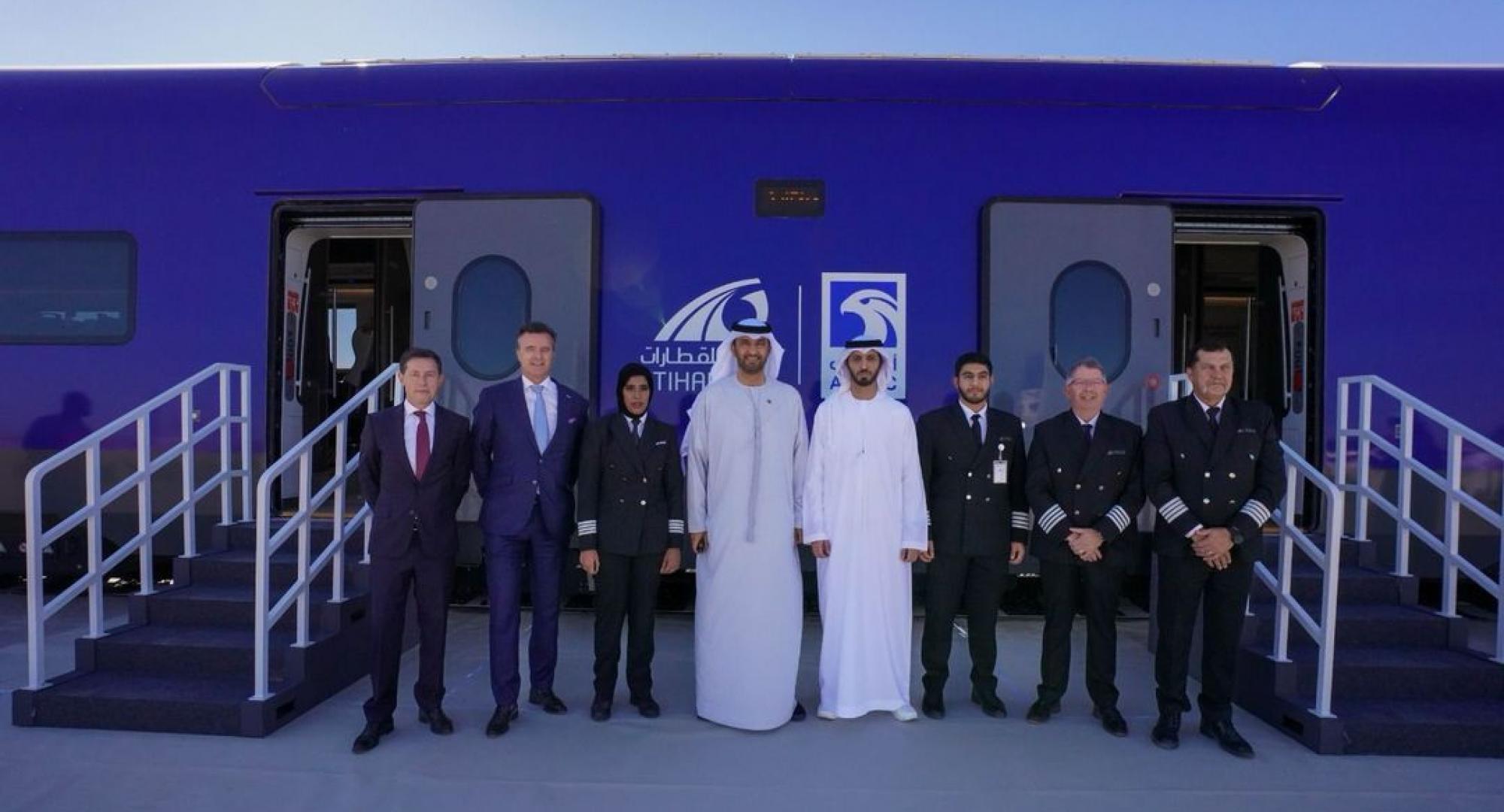 Delegation on Emirates Rail first passenger service