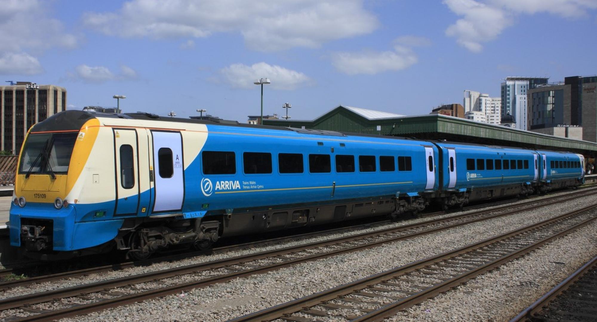 Arriva train in Cardiff