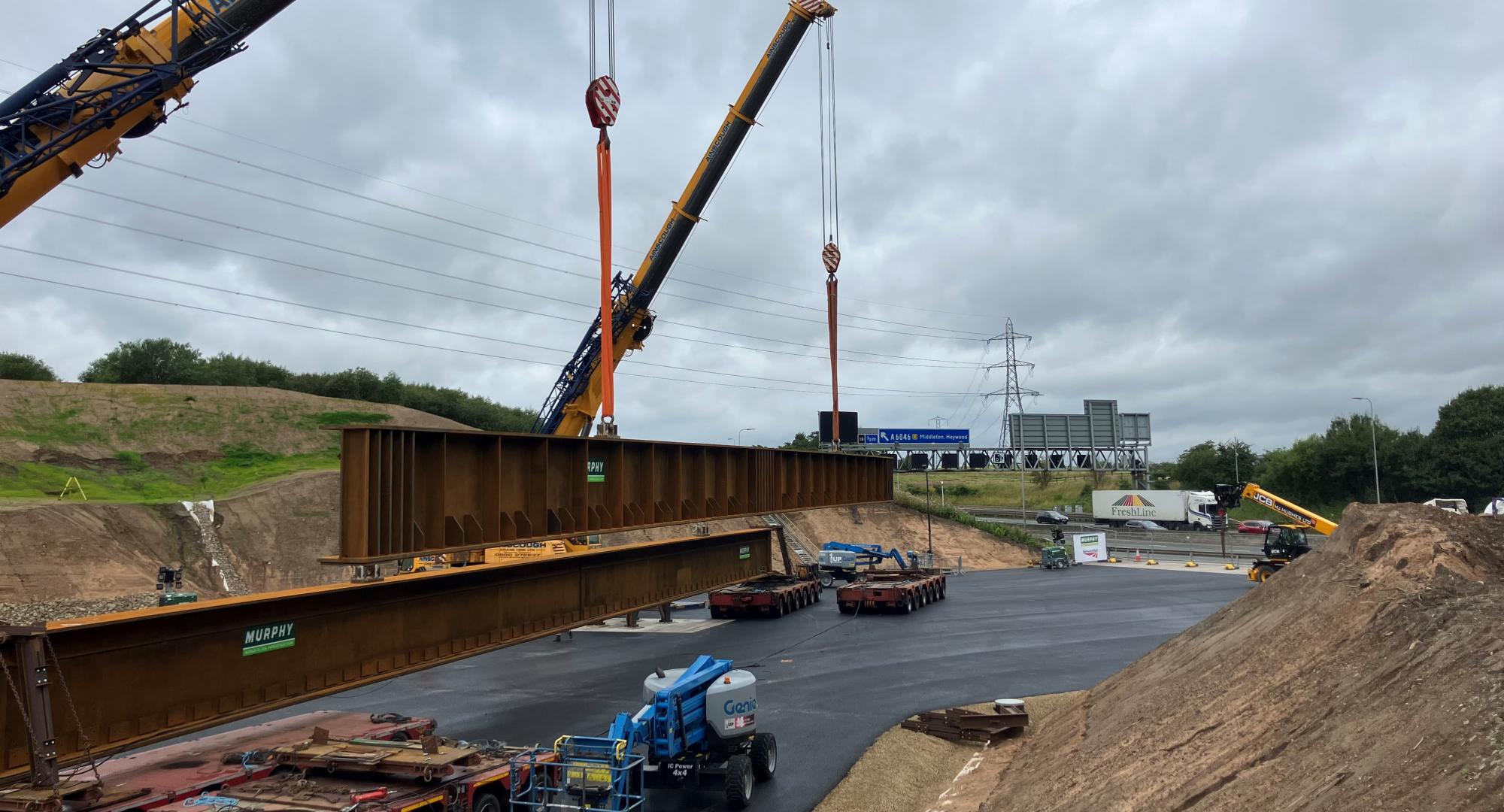 Beams transported to Rochdale site