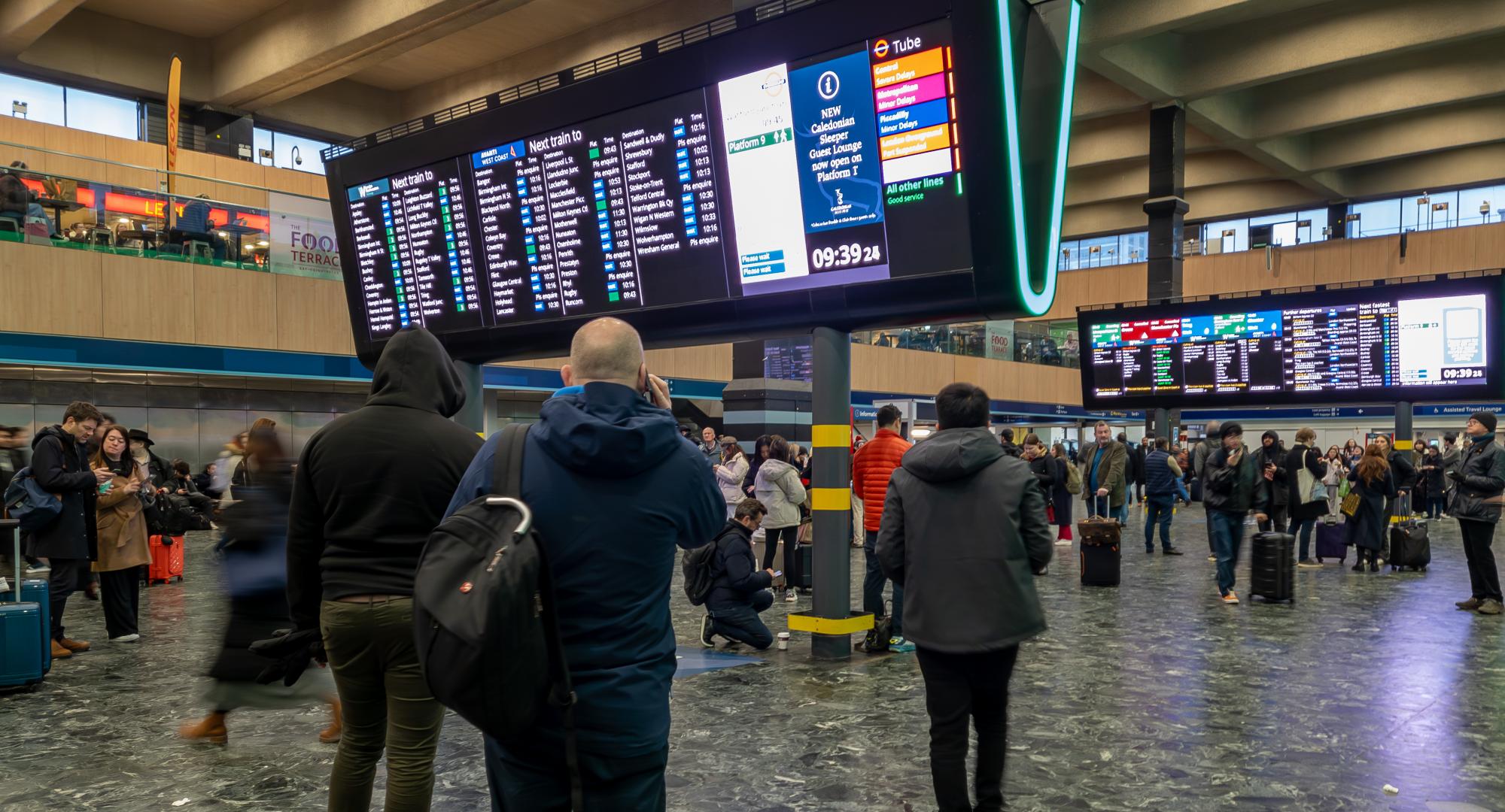 Euston departures board