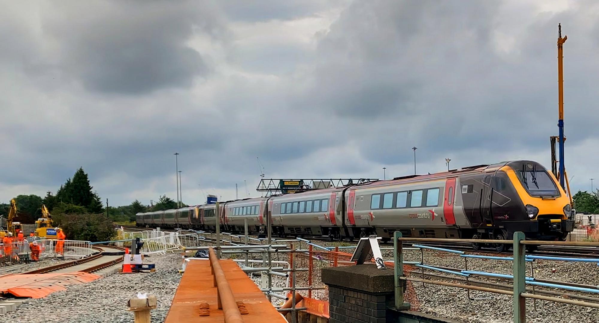 Train running through Deddeston