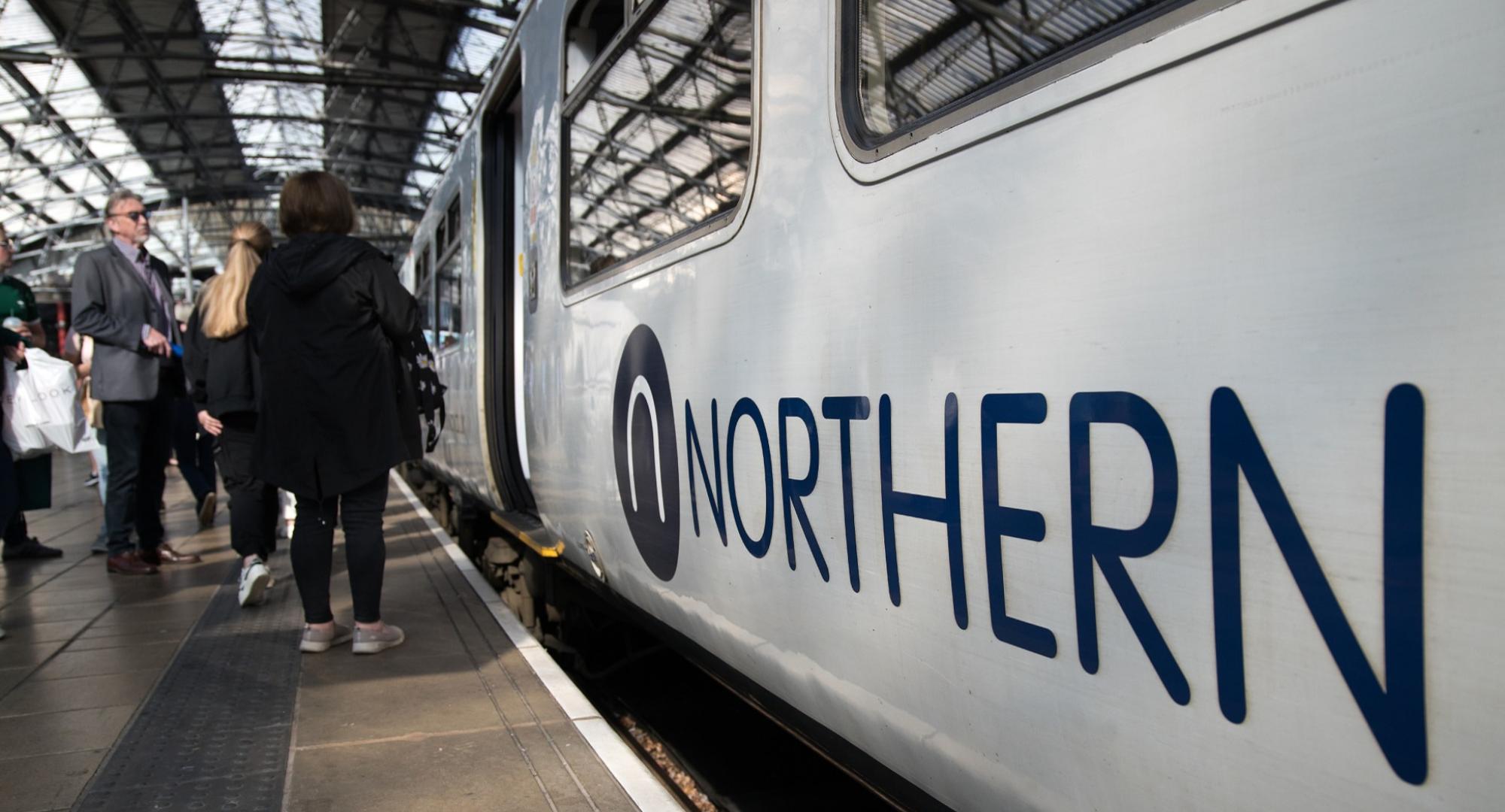 Commuters boarding a Northern Train