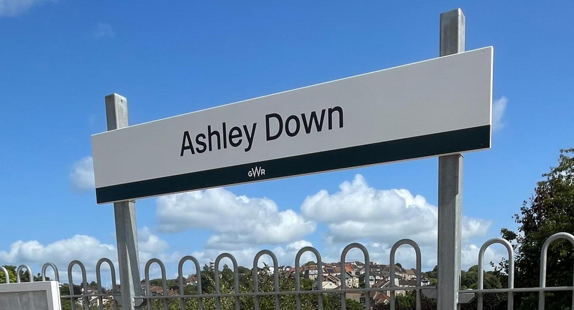 Sign at Ashley Down station