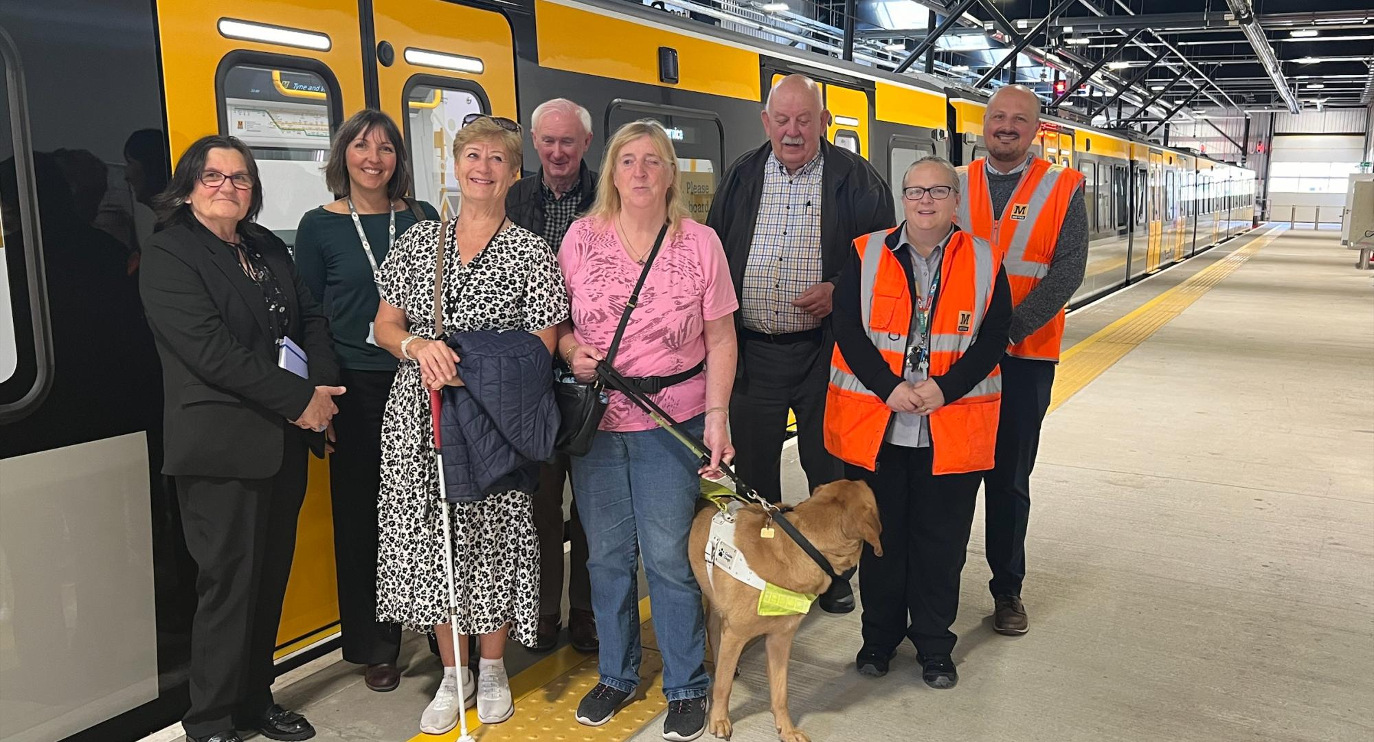 Customers on the North East Metro