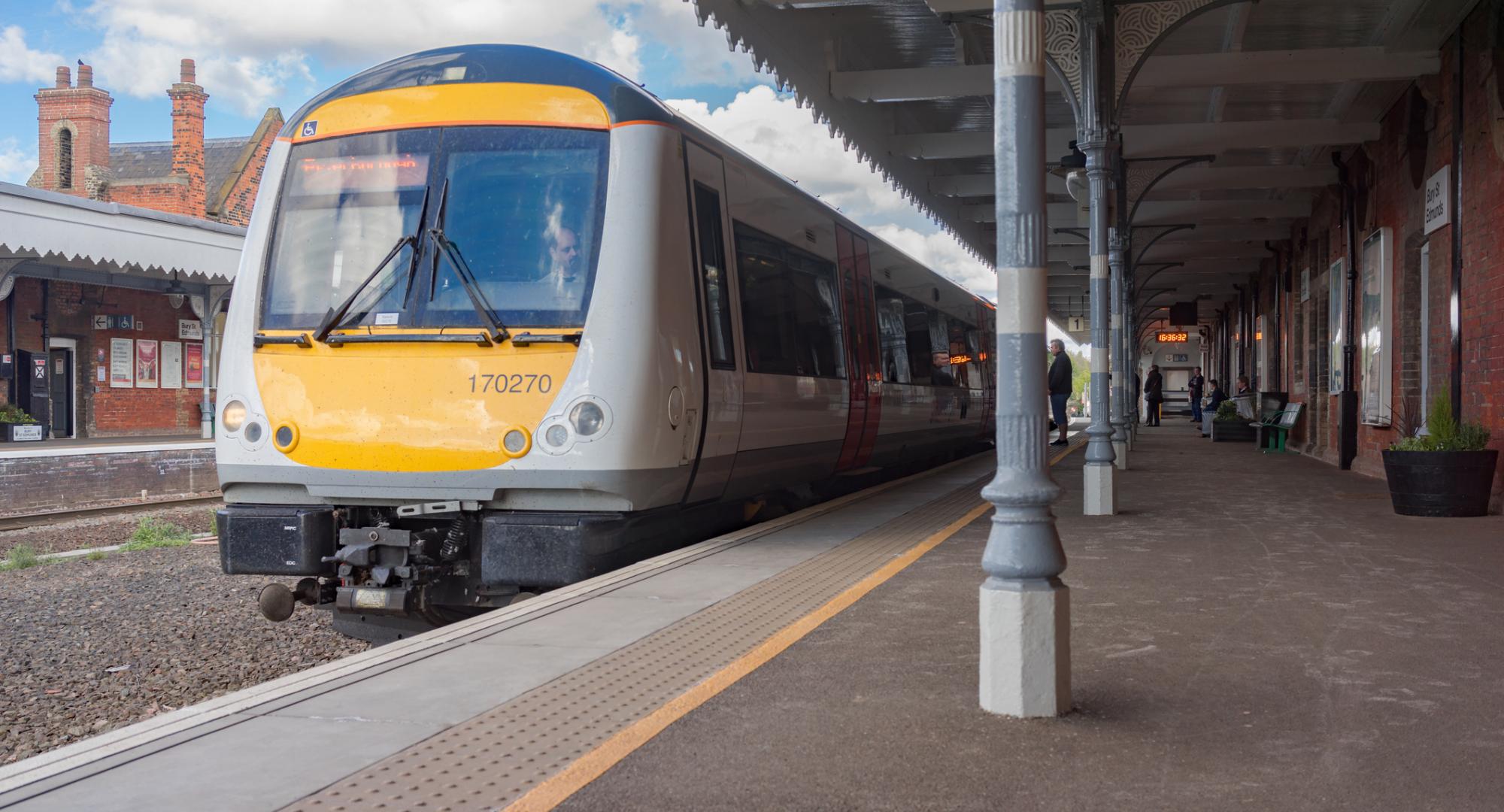 Train at Bury St Edmonds Station