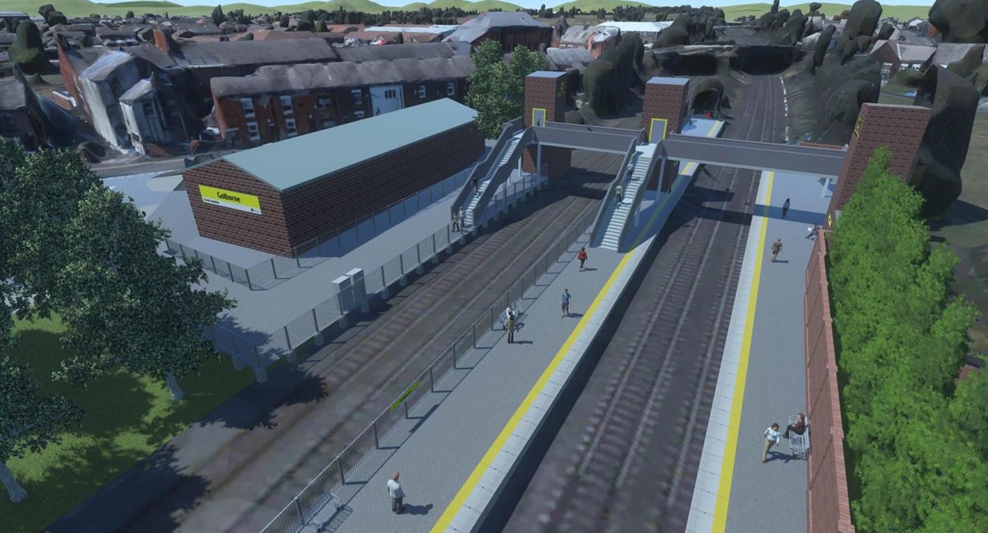 Simulated view of Golbourne Station