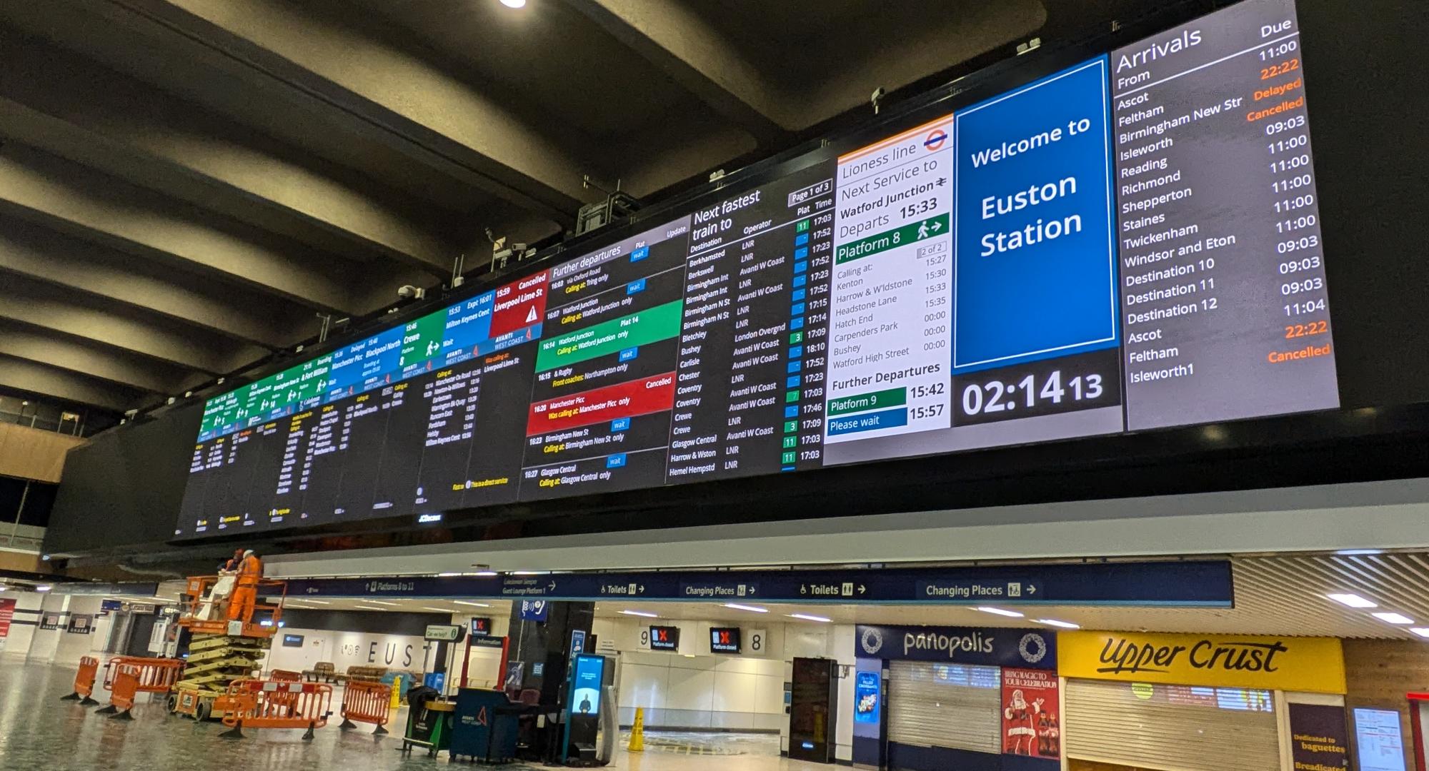 Euston Info Board