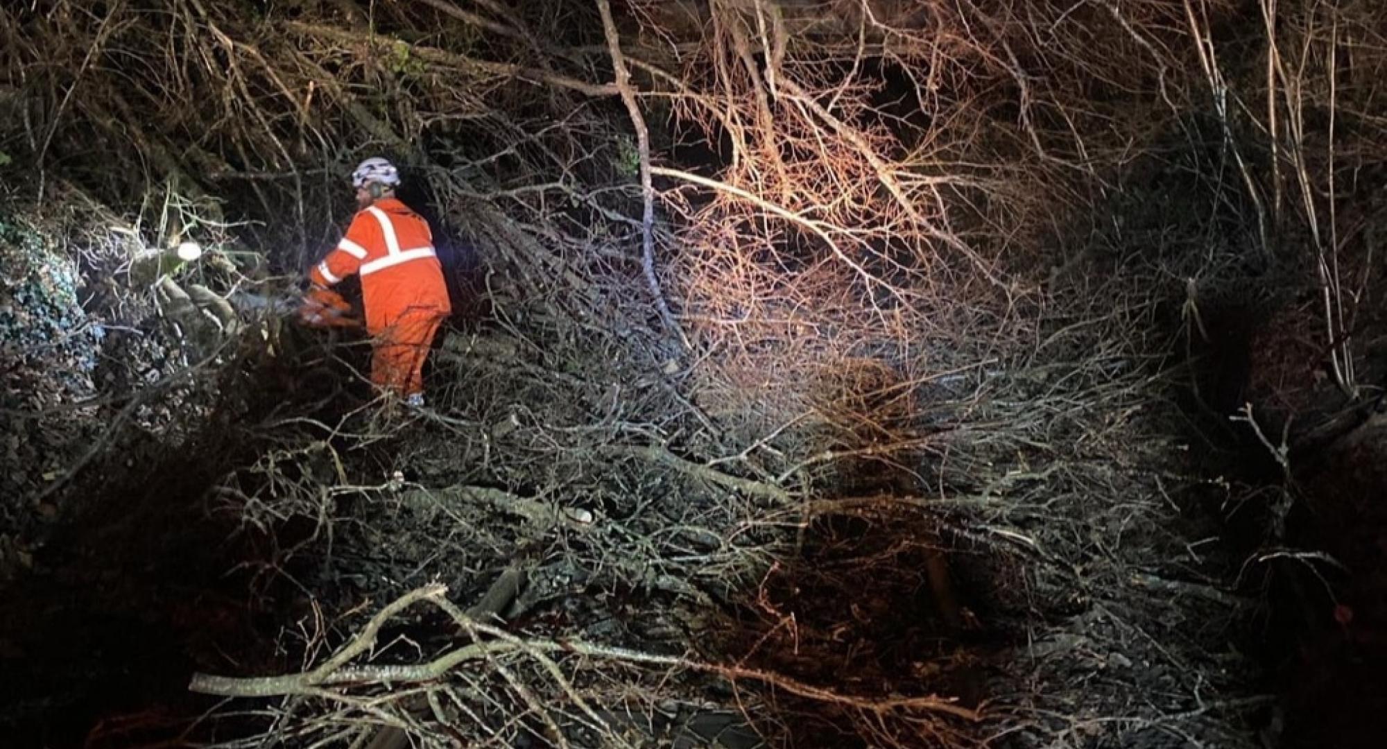 Storm Damage on Heart of Wales Line