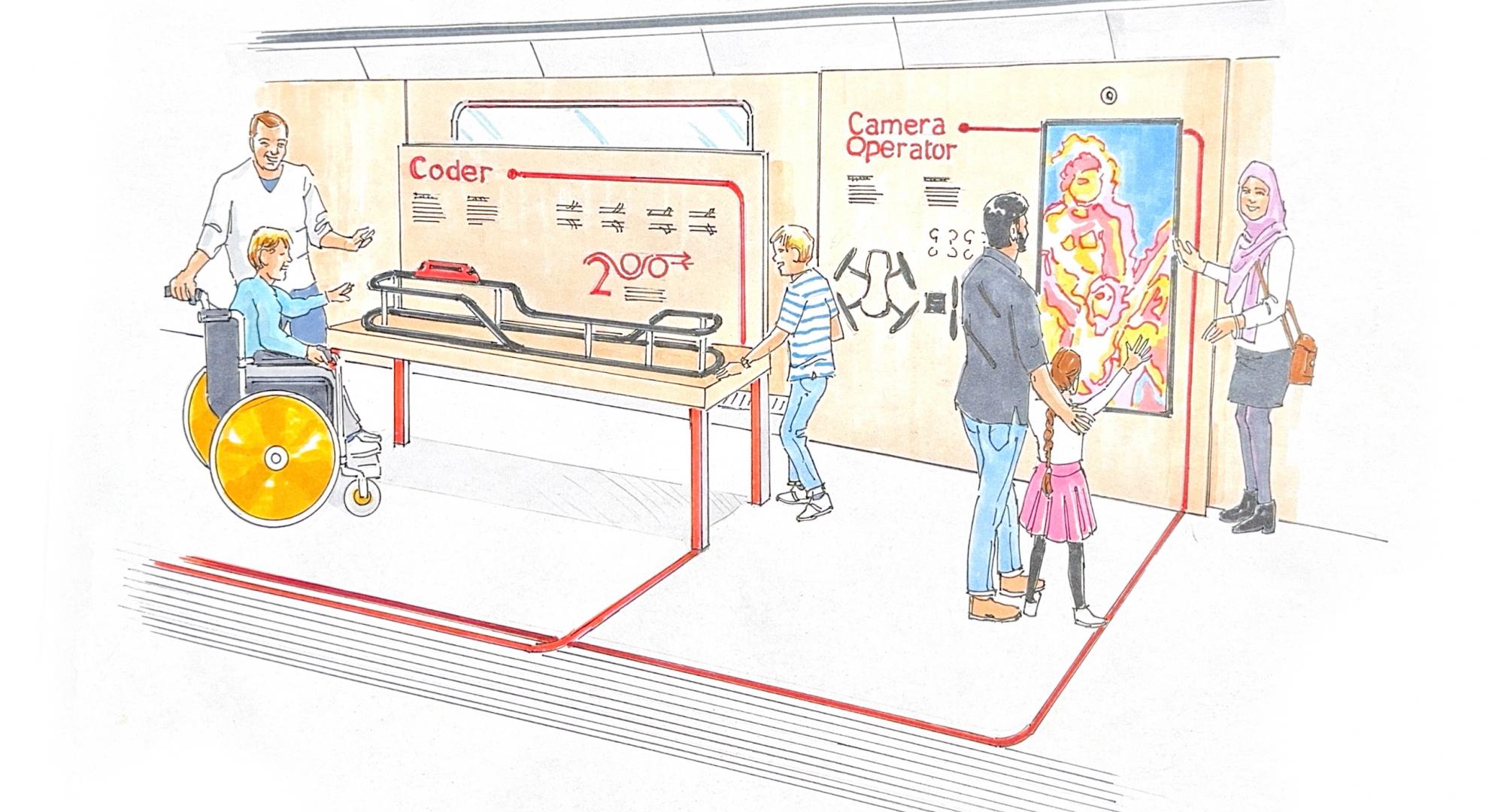 Careers Carriage Mock Up Illustration