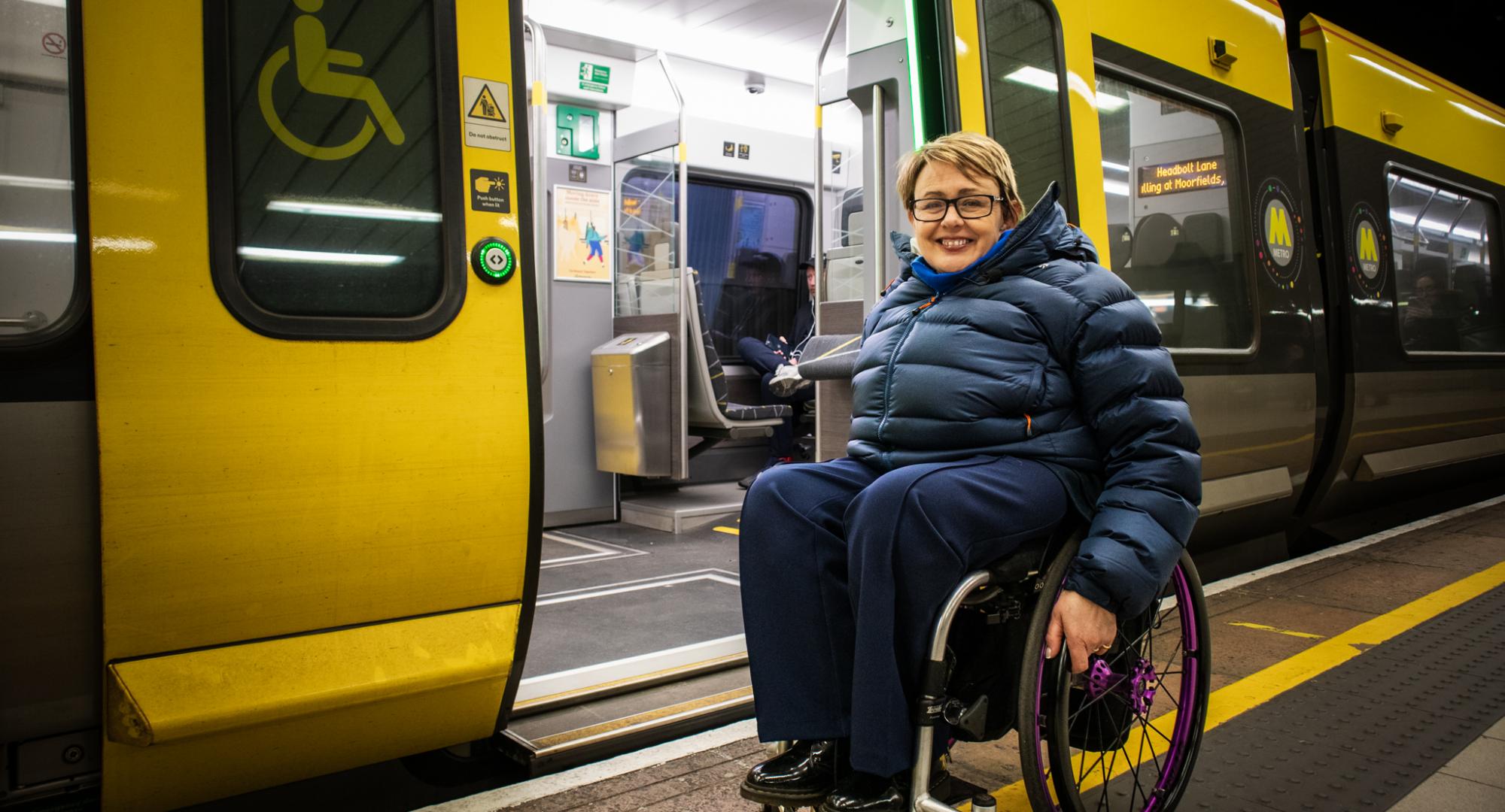 Tanni on the train