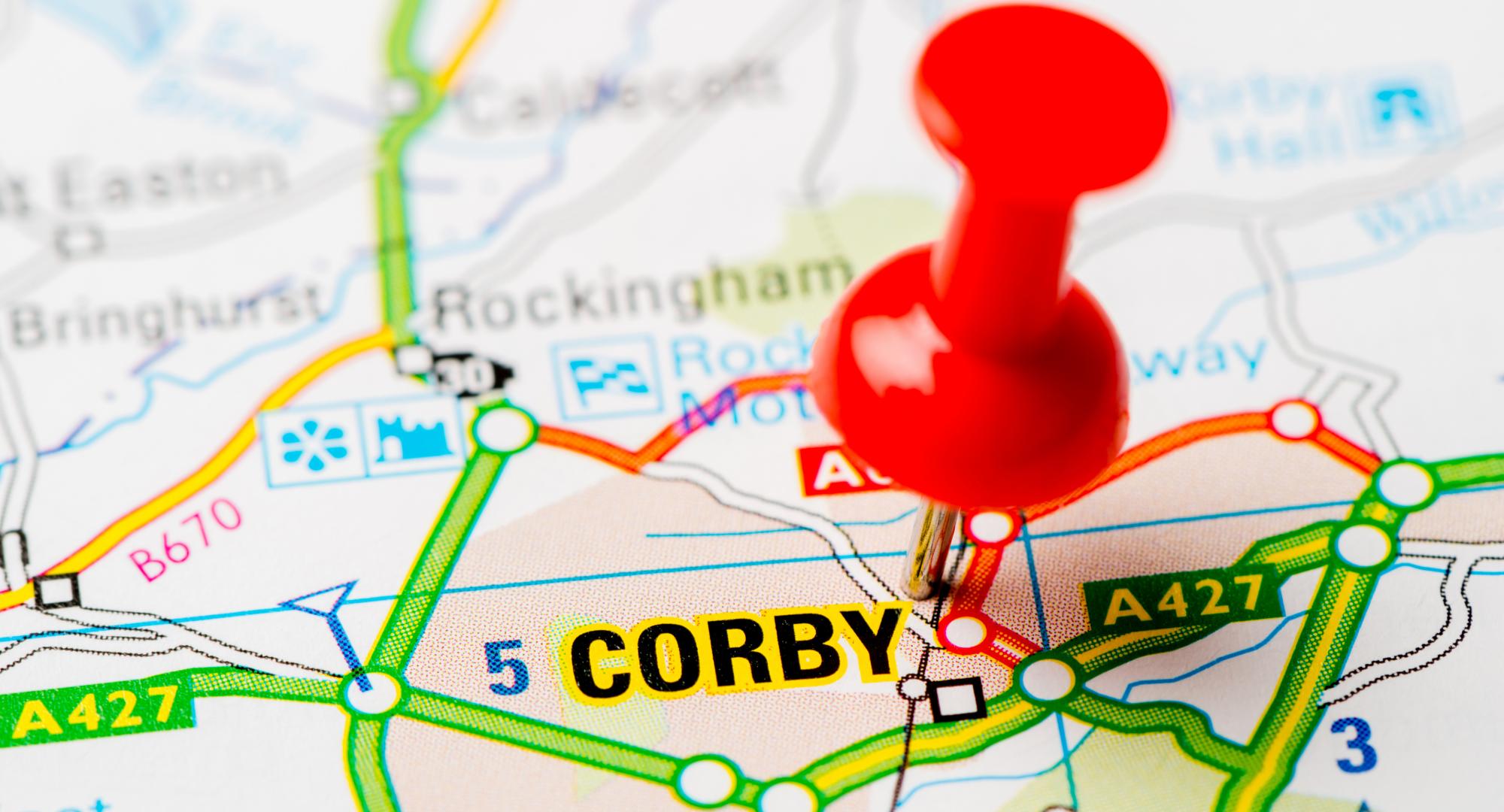 Corby on Map