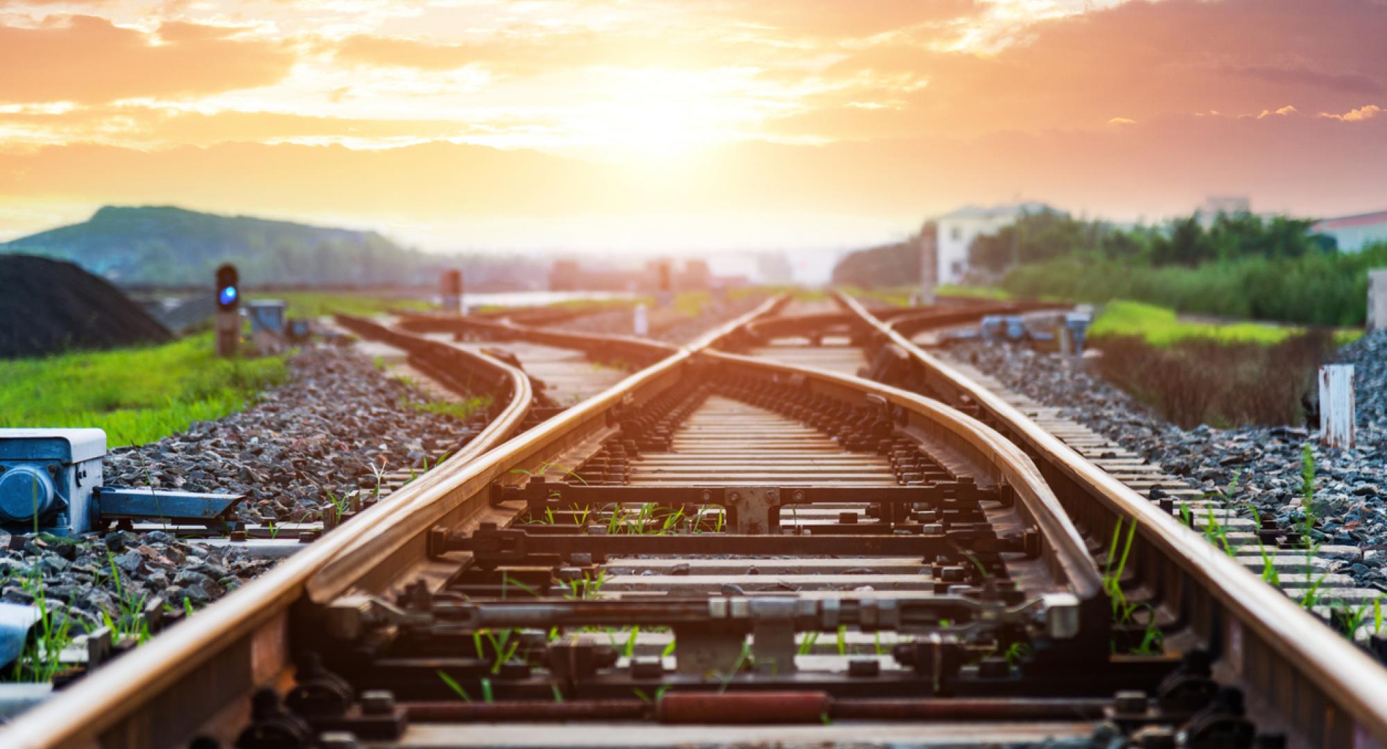 Rail Tracks at Sunset
