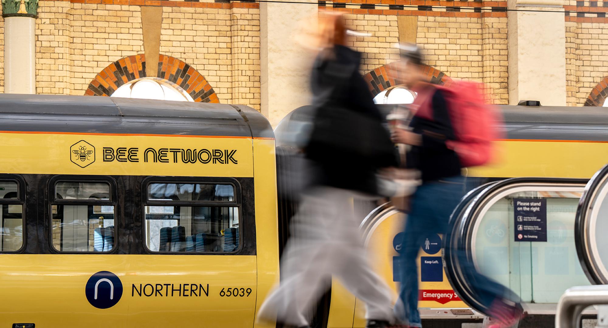 Bee Network Train at Piccadilly