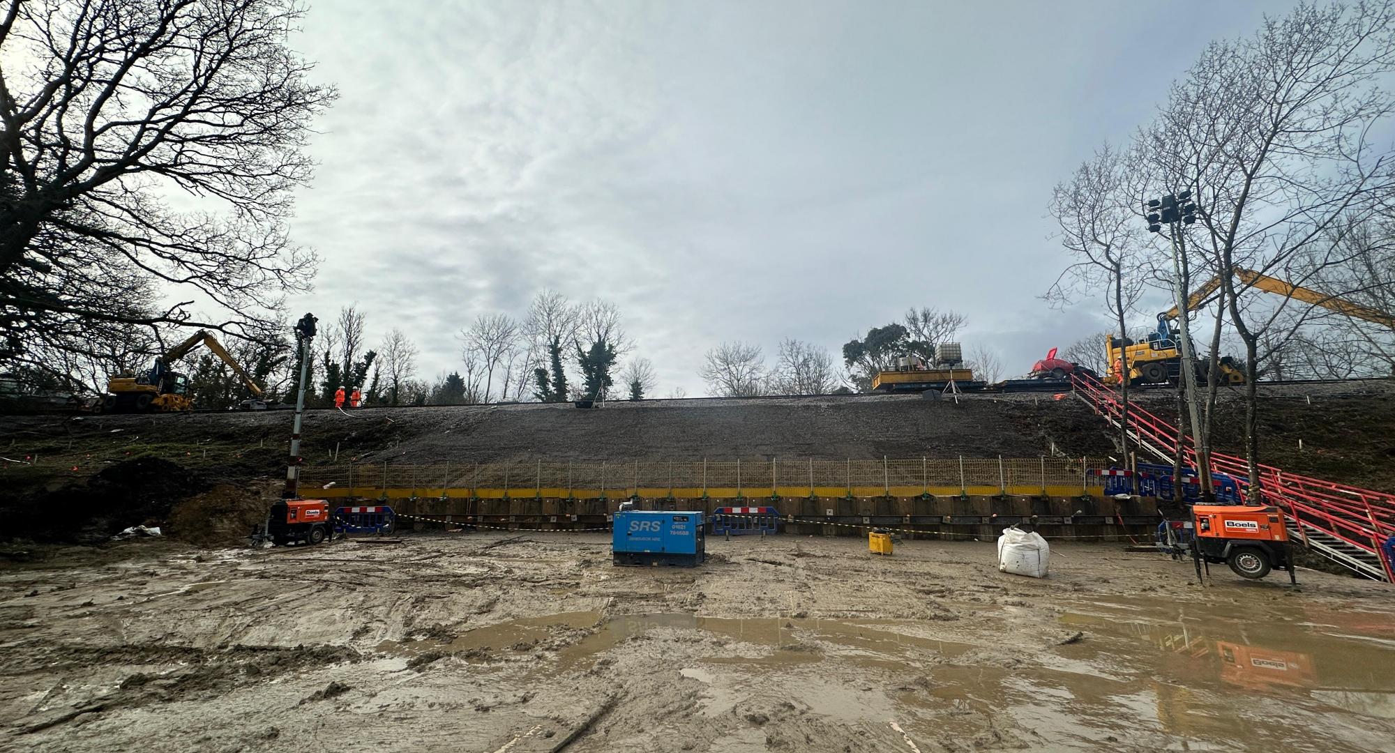 Ockley embankment repaired