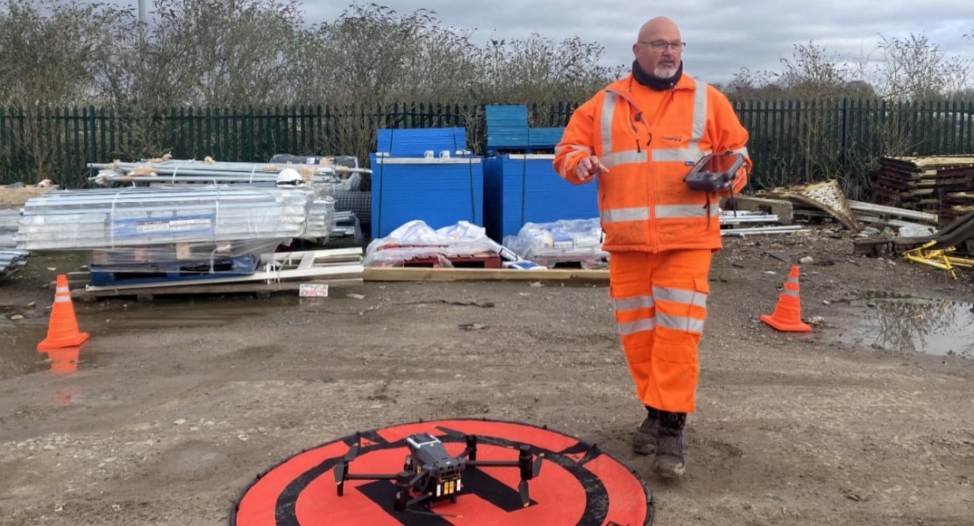 Bob Hodgson with a drone
