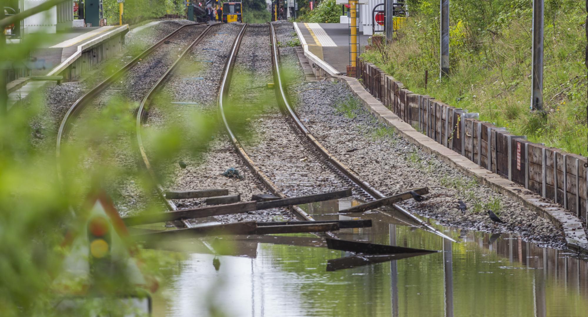 Rail Line Flooded