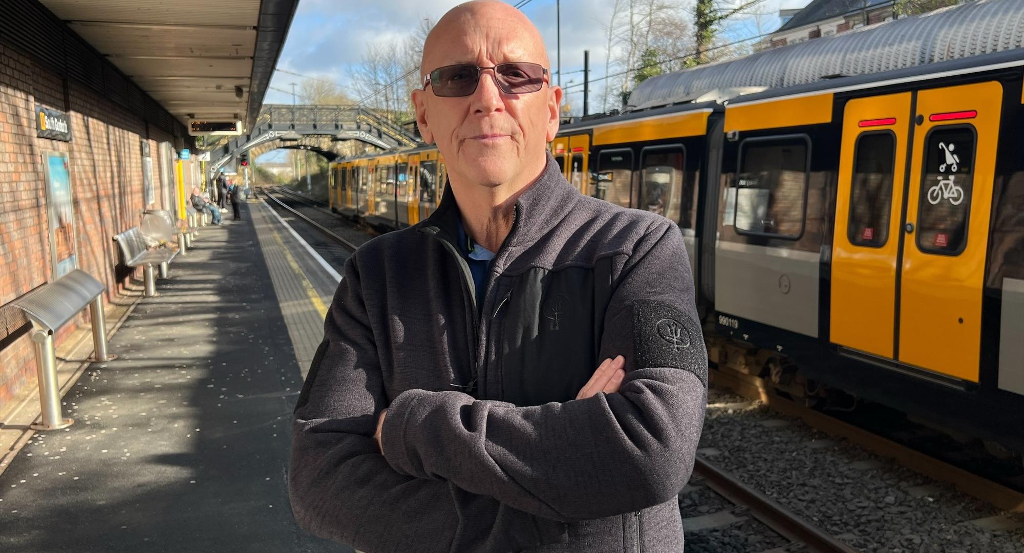 Brian Bulmer with Train