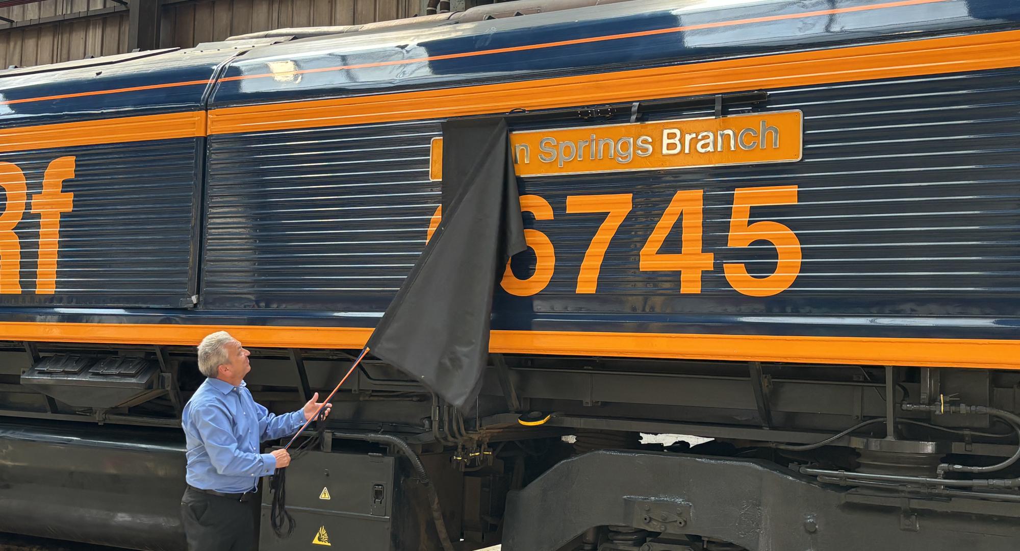 Rob Evans and train
