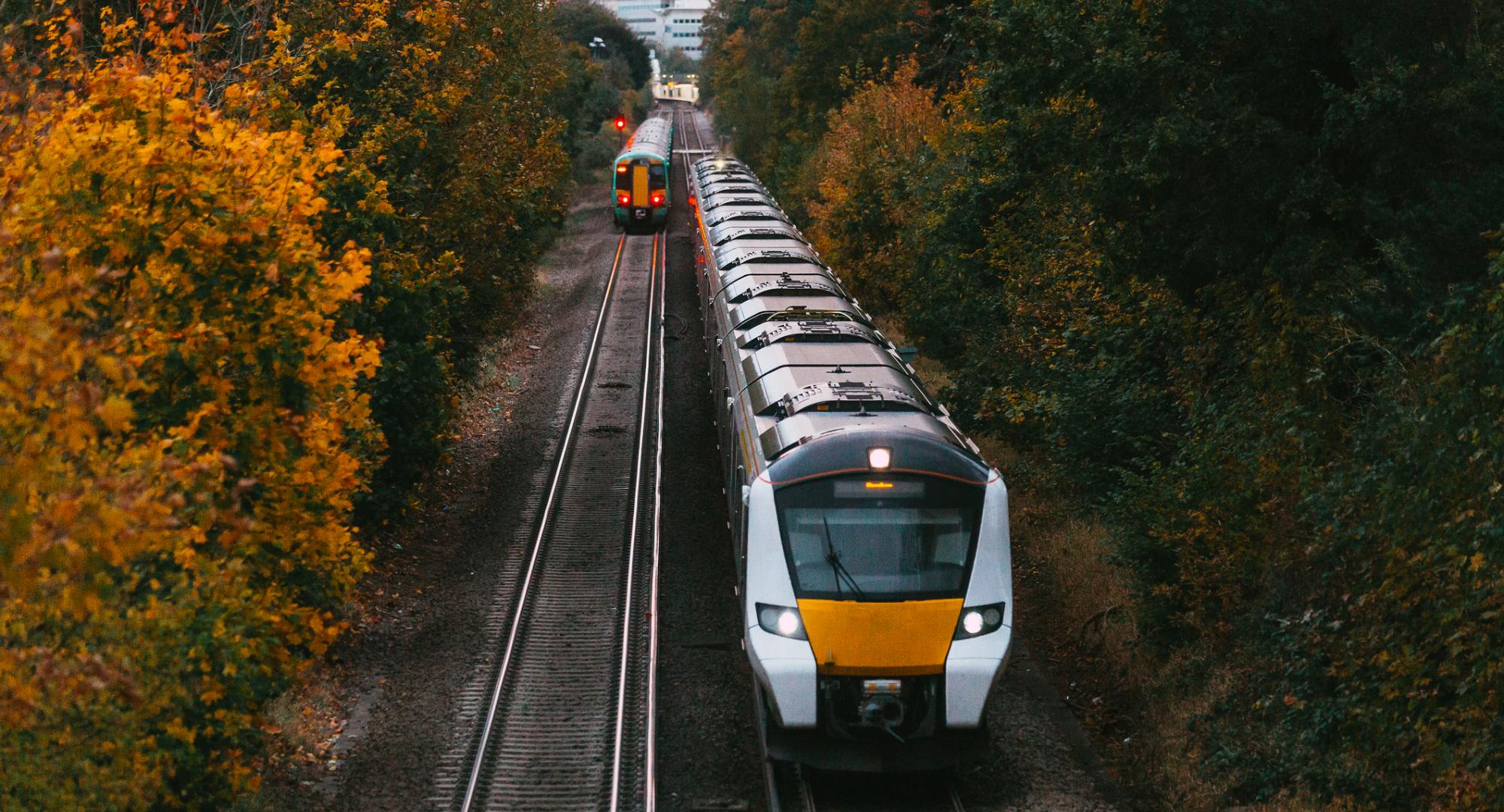 Train on a track