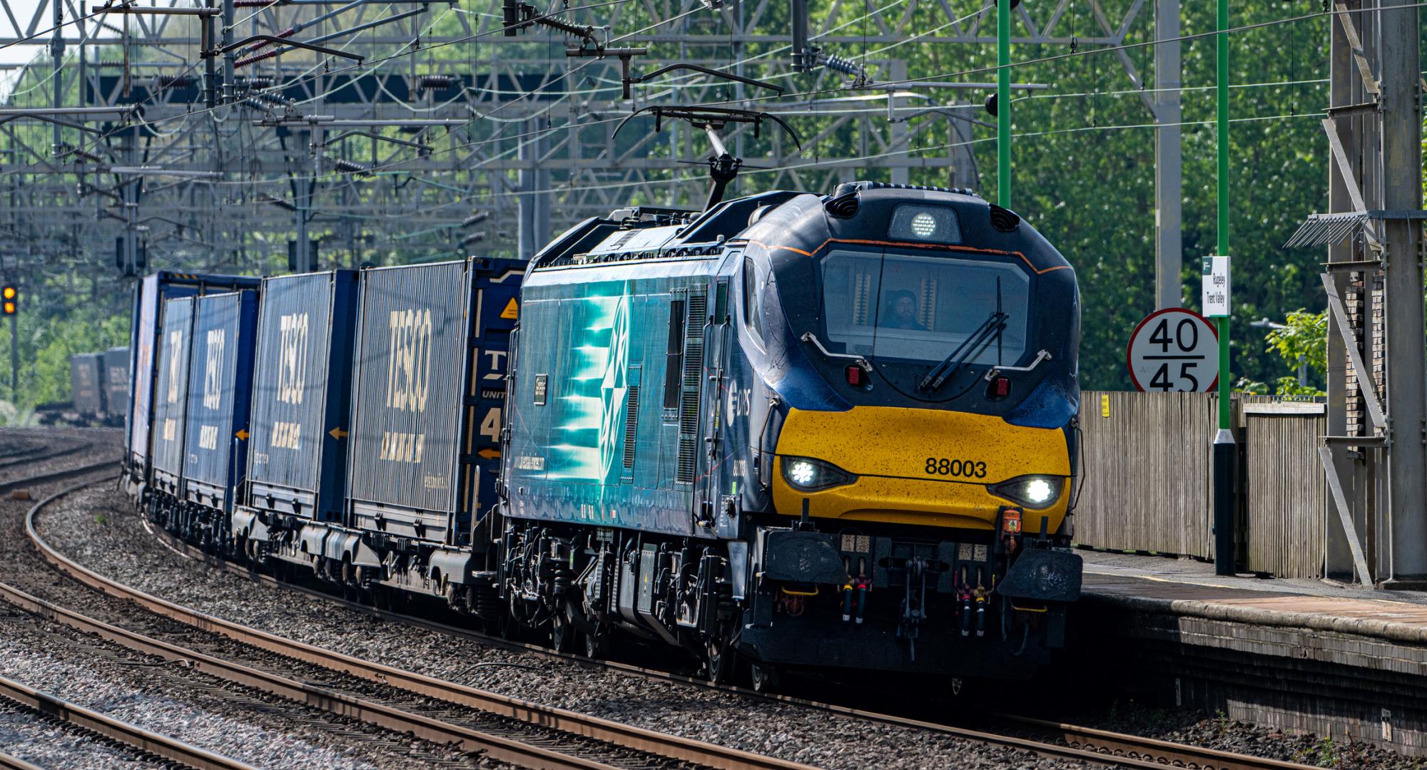 Freight train in the UK