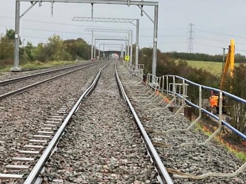 Braybrooke engineering work site